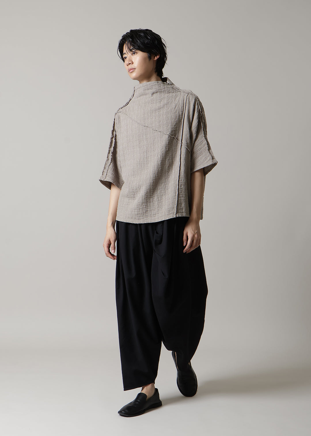 Sculpted Dolman Tops Dobby Gauze