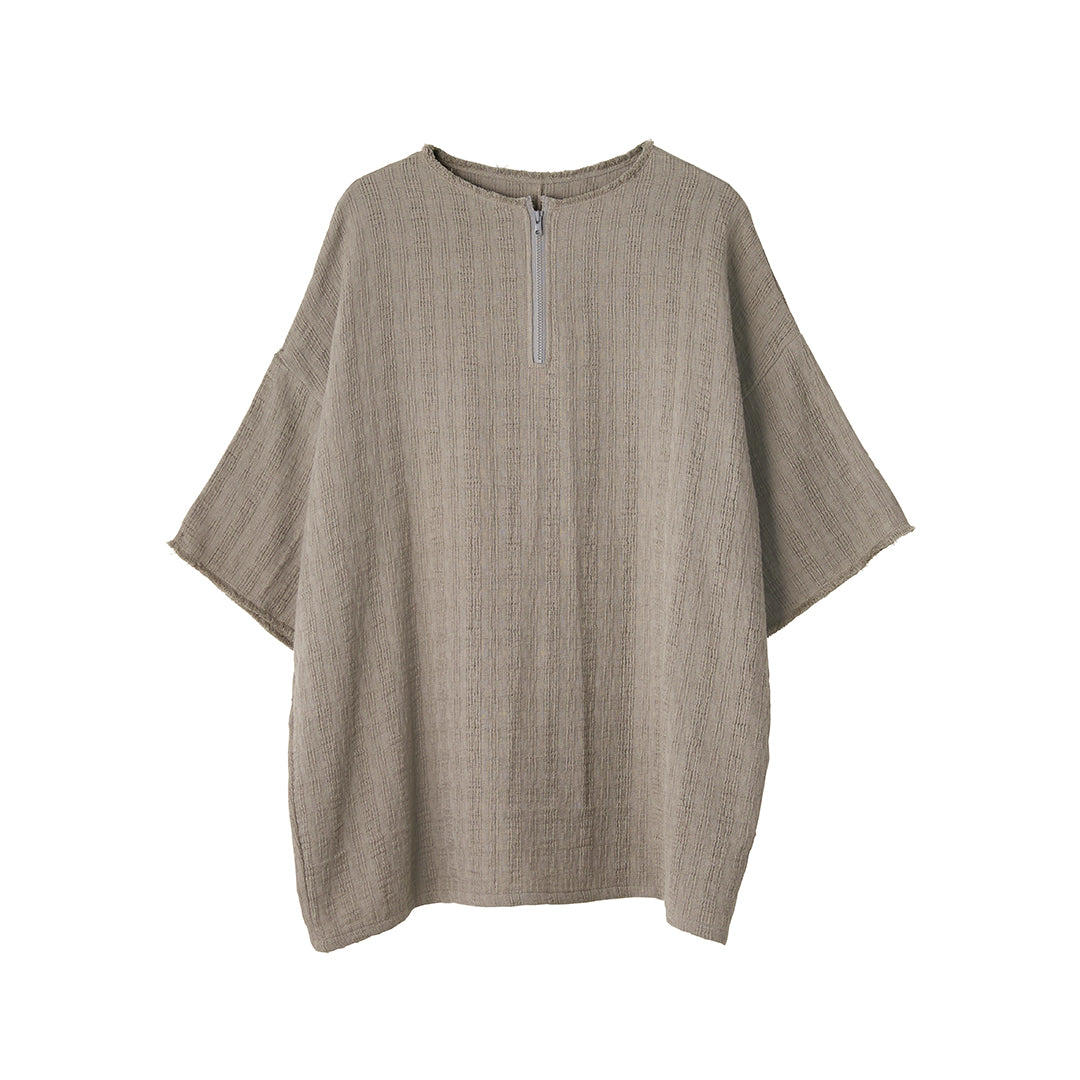 Kaname Zip-up Tops Dobby Gauze