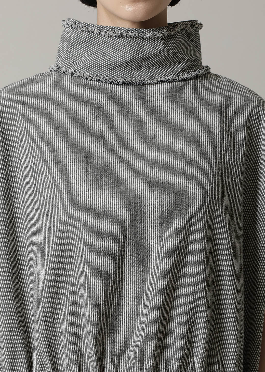 Yui High Neck Tops 56s stripe