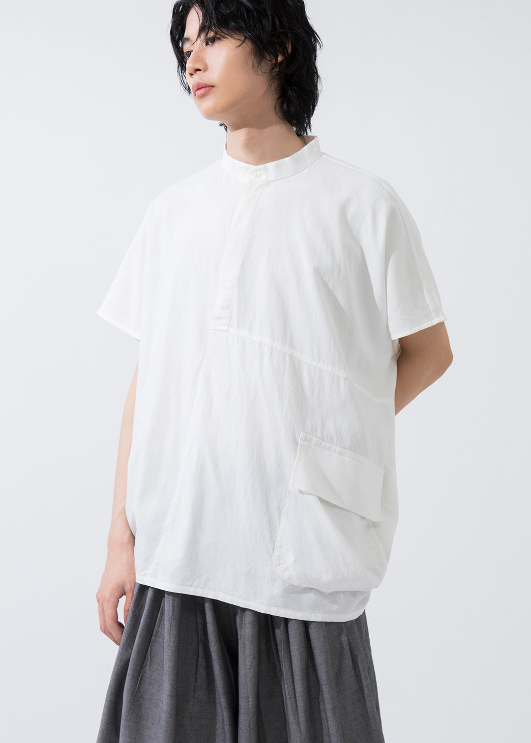 Asymme Half-SL Shirt 100dt Khadi
