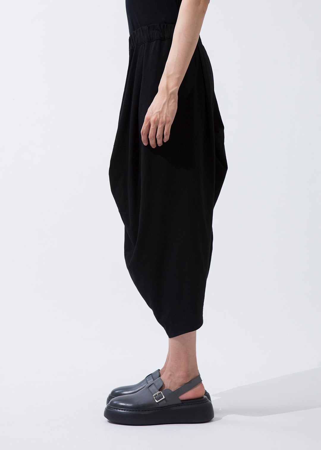 Sculpted Drape Pants Cotton Jersey