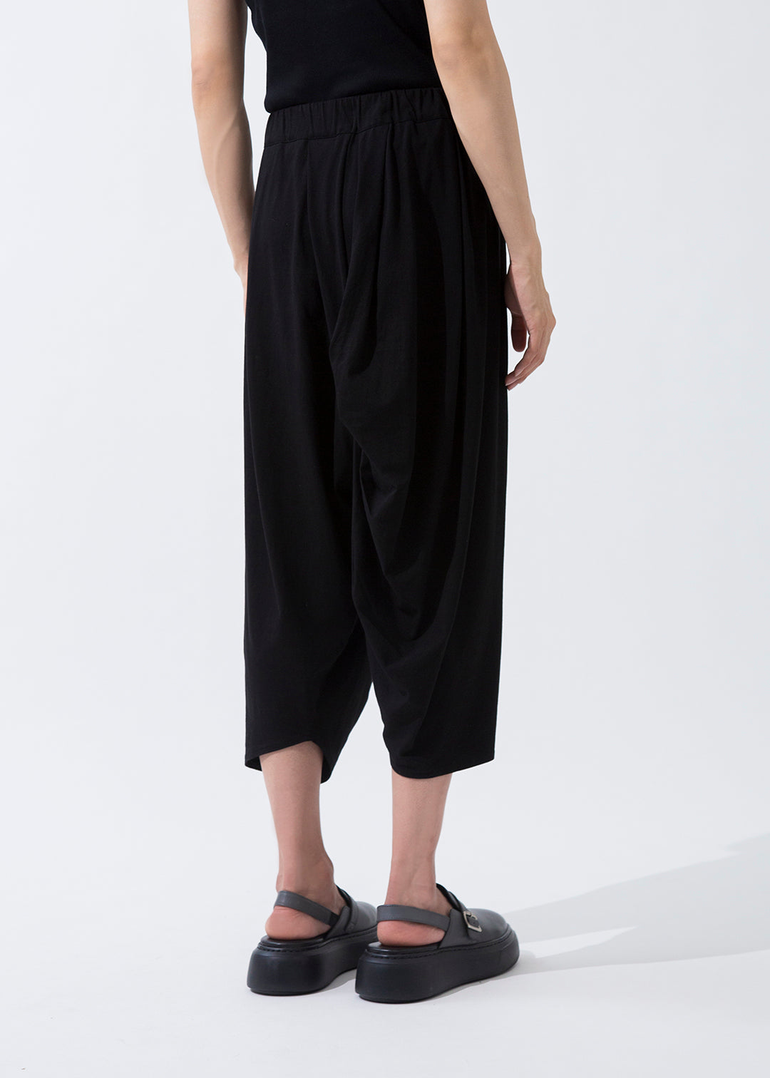 Sculpted Drape Pants Cotton Jersey