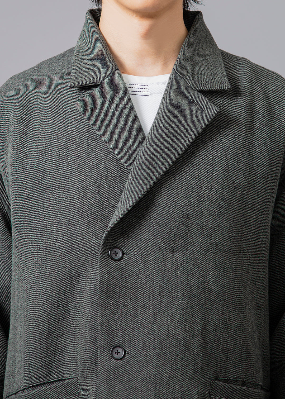 Kaname Offset Front Outer WoolKhadi