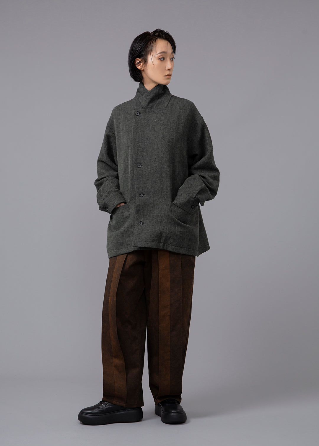 Kaname Offset Front Outer WoolKhadi