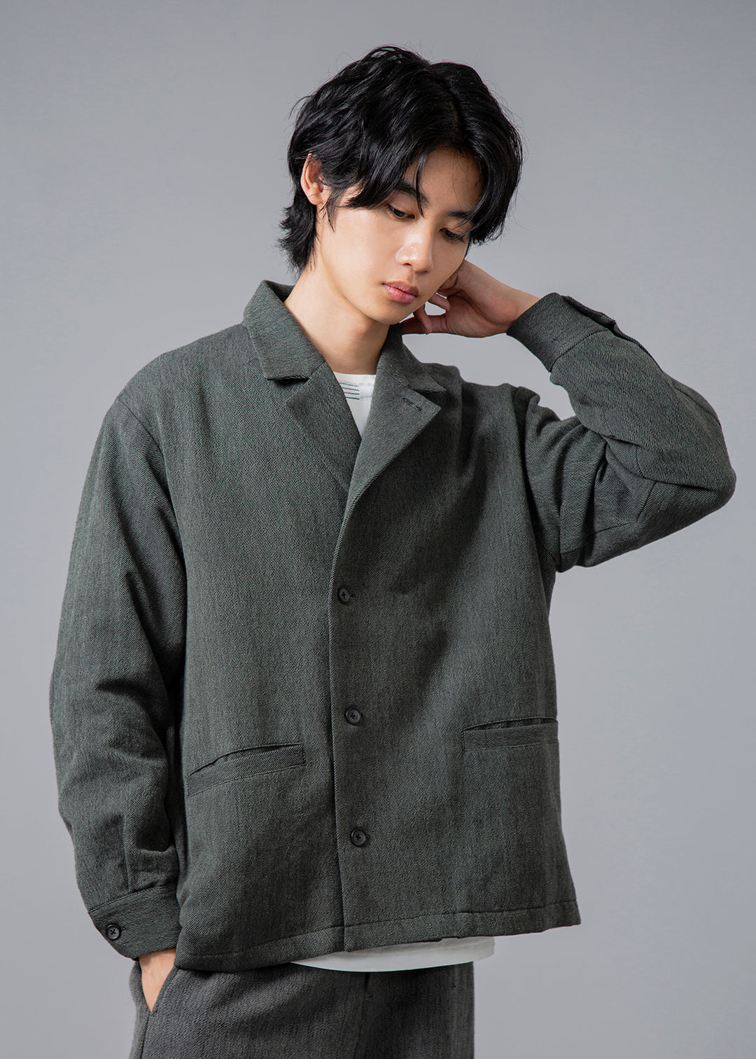 Kaname Offset Front Outer WoolKhadi