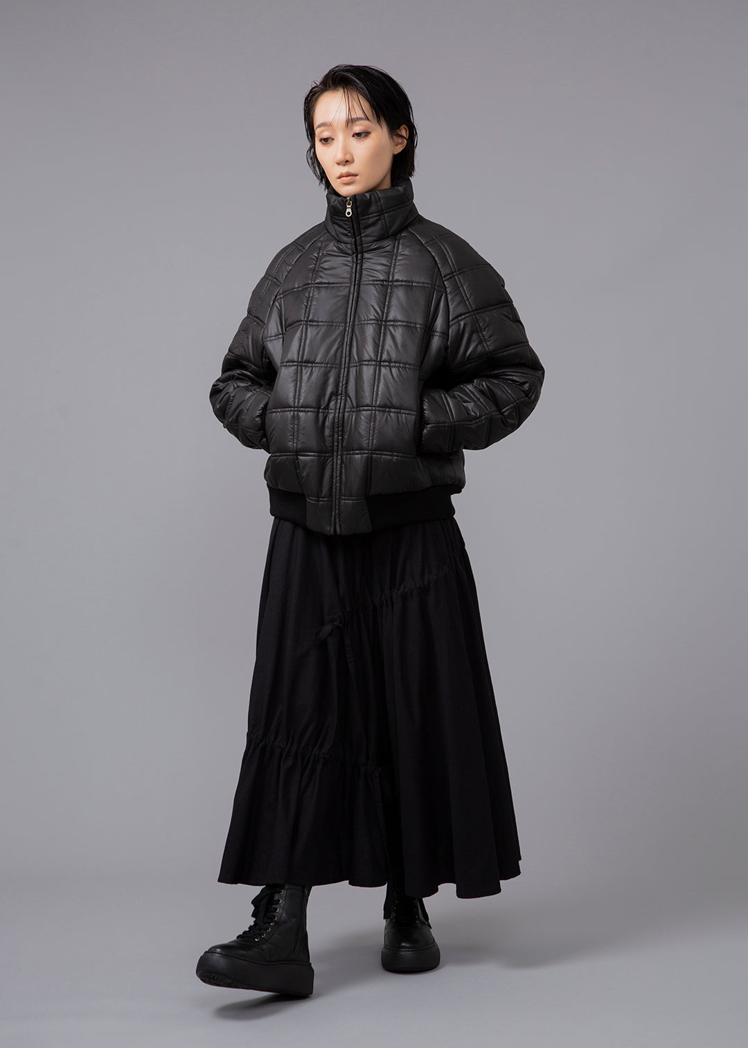 I.V. Grid Quilted Blouson
