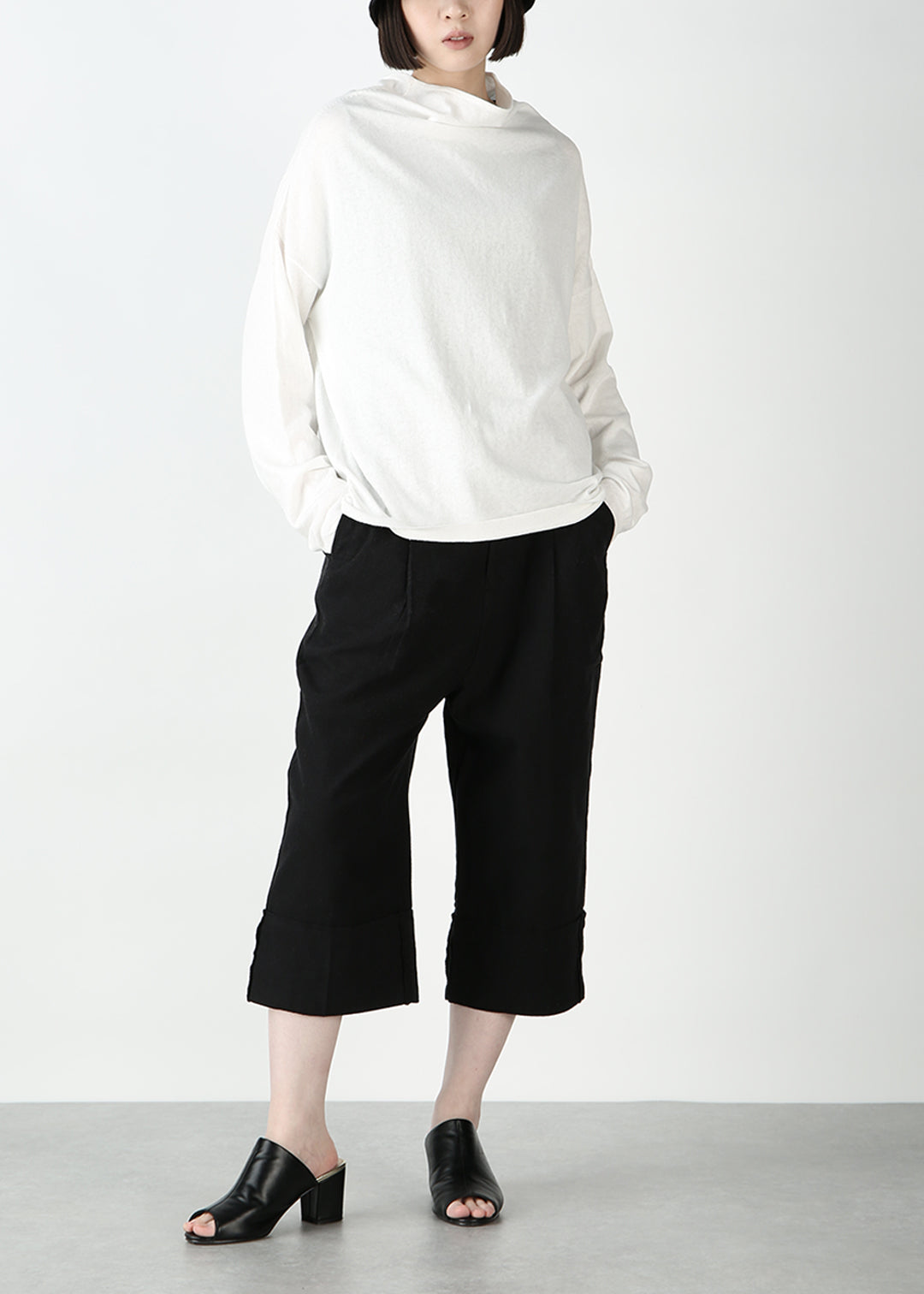 Sarari High Neck Knit 14gg Cotton