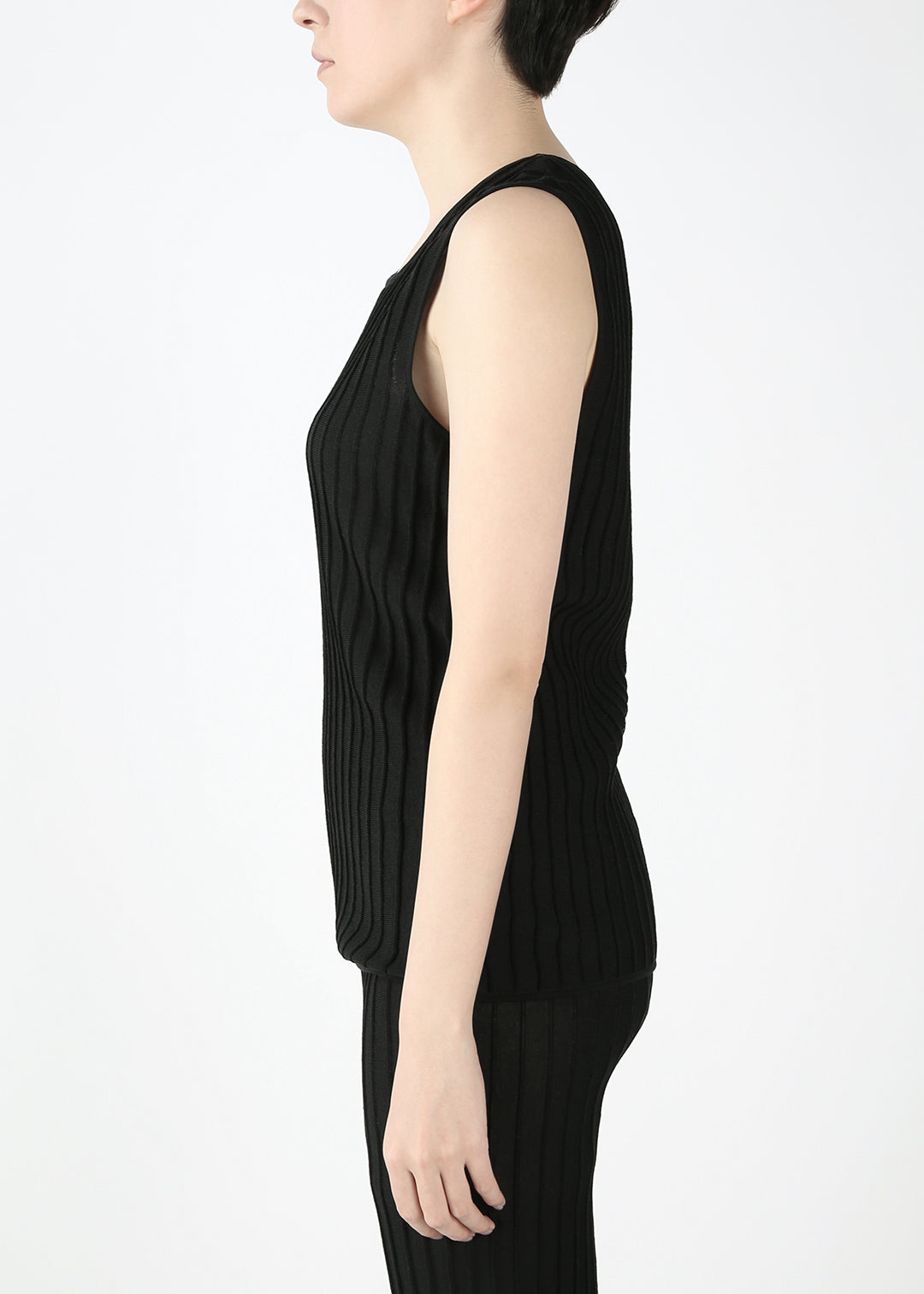 Rib Stripe Tanktop 14gg Cotton
