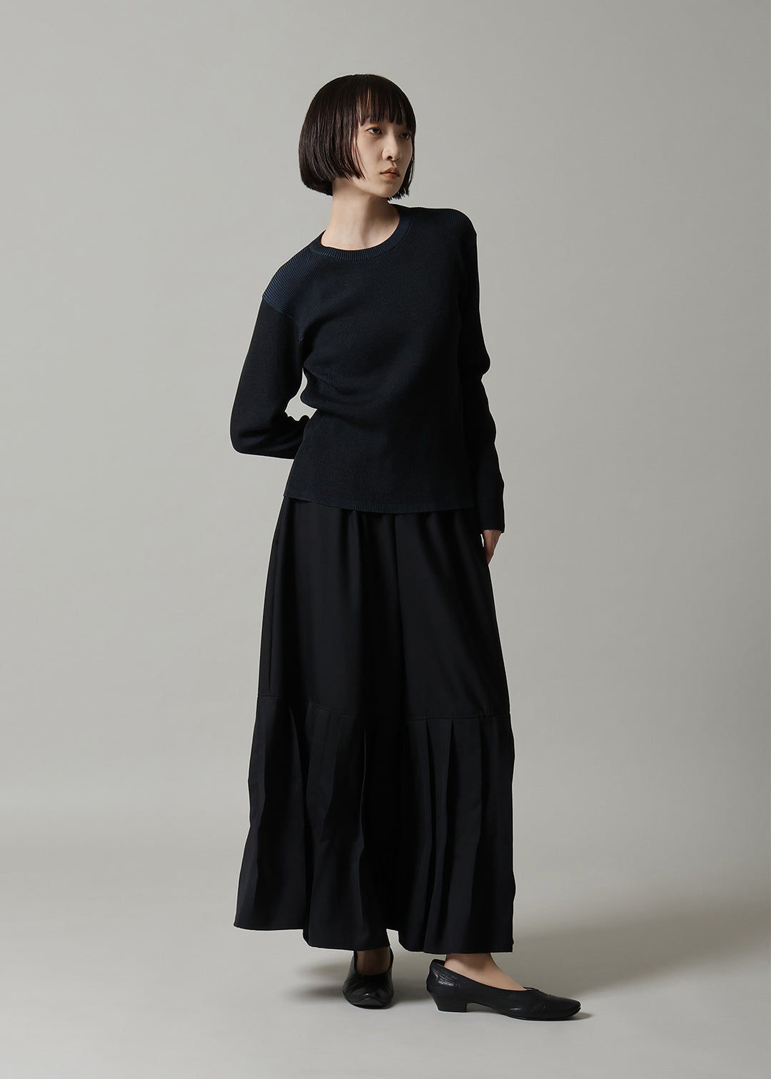 Accordion Long Knit 14gg Cotton
