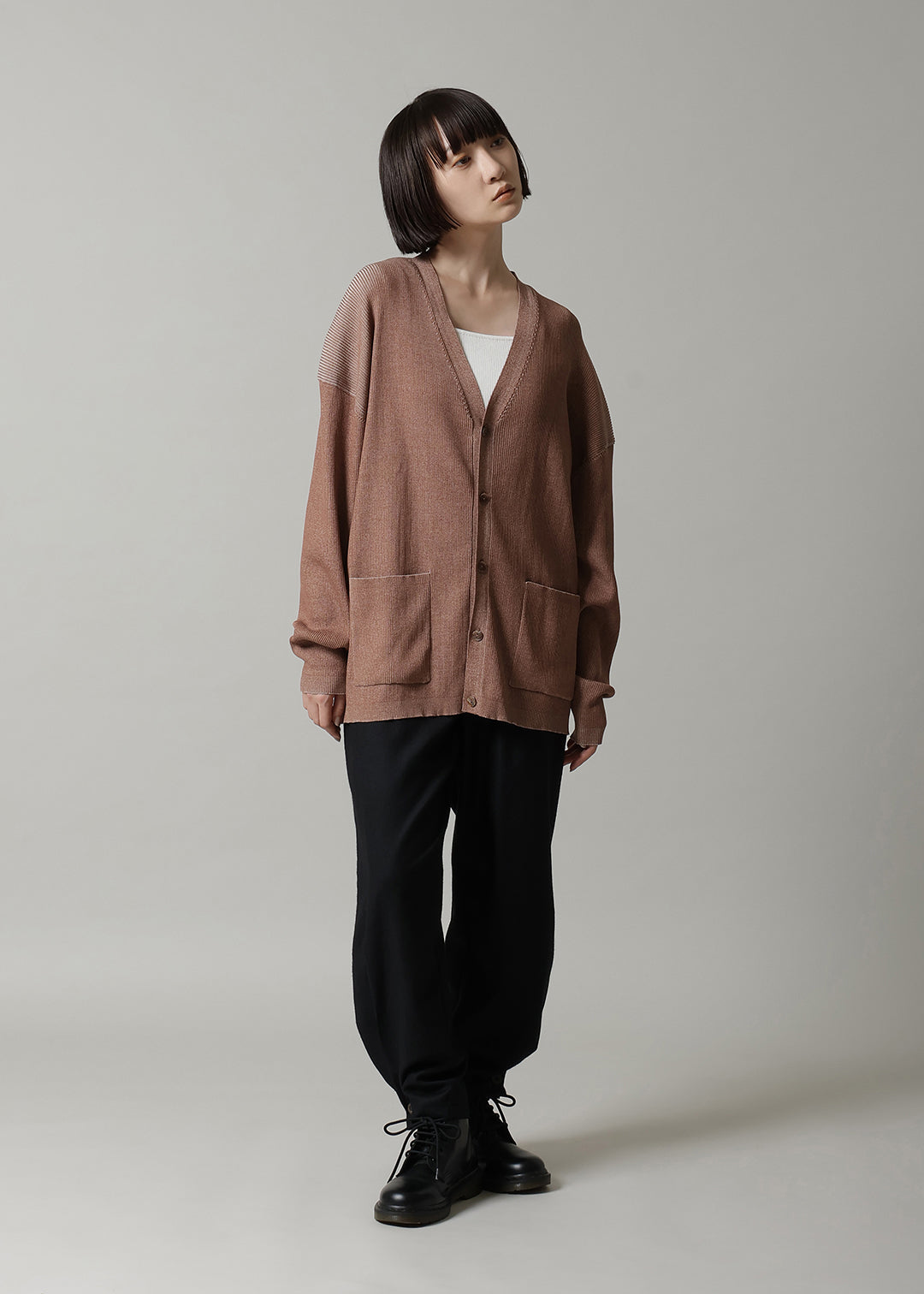 Accordion Cardigan 14gg Cotton