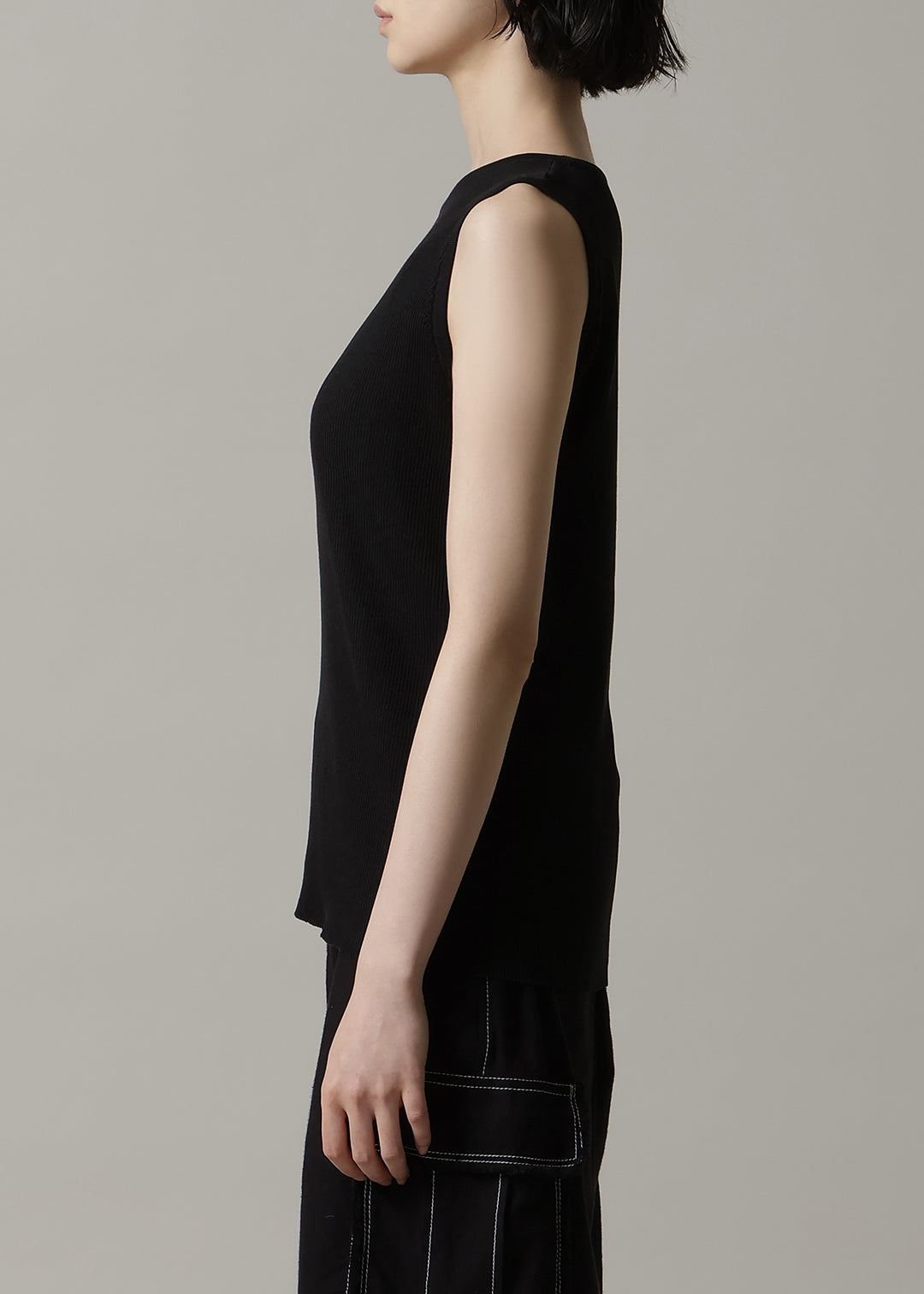 14gg Cotton Boat neck tanktop