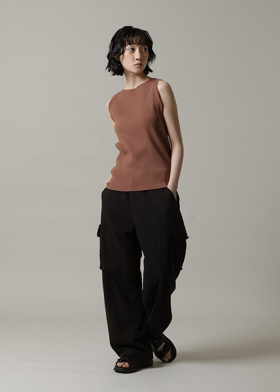 14gg Cotton Boat neck tanktop