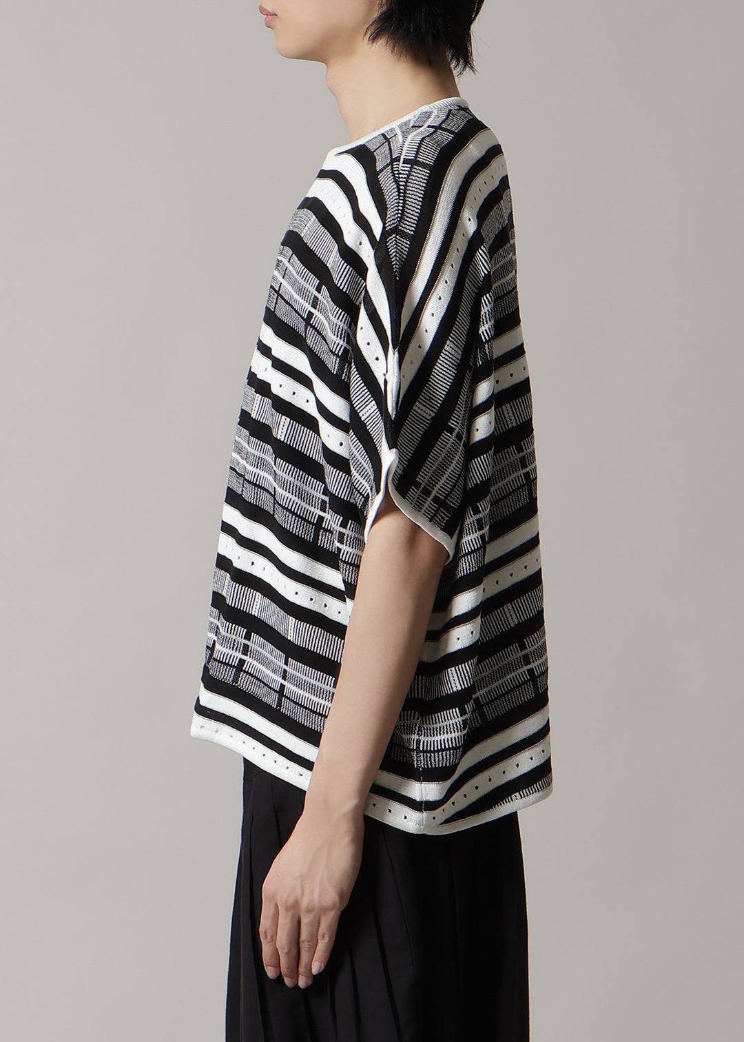 14gg Cotton Random Knit Pullover