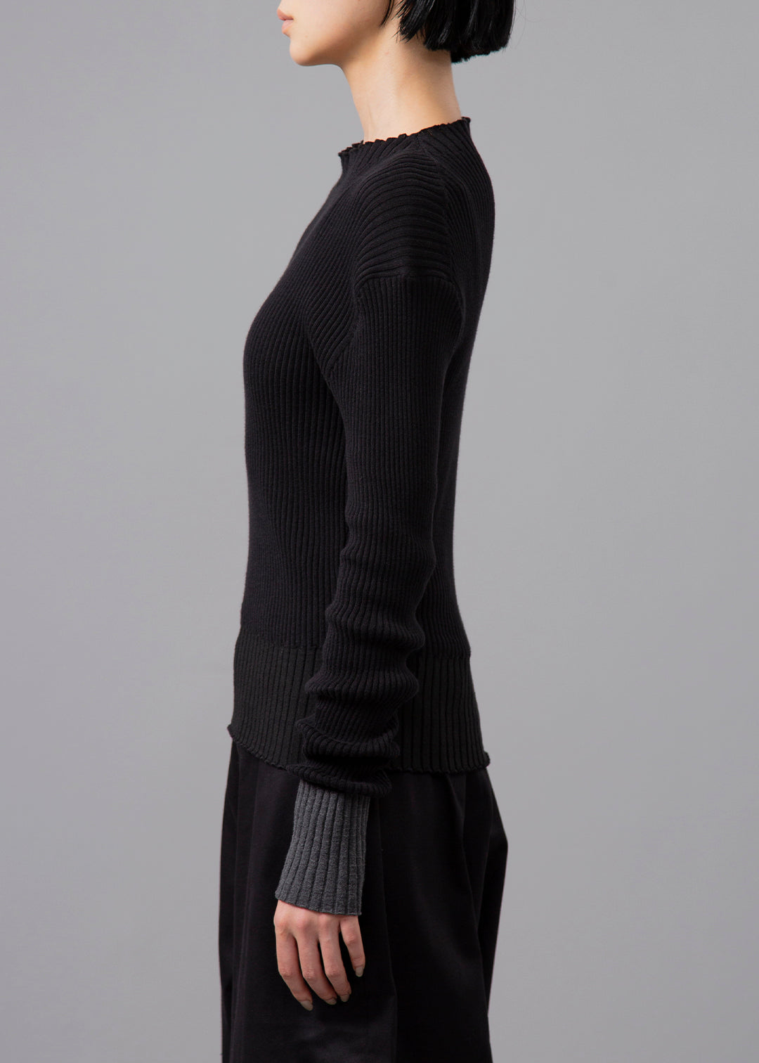 12gg Cotton High Neck Sweater