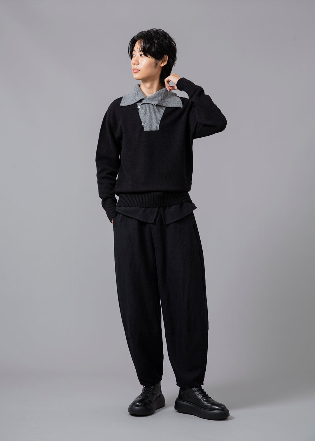 I.V. Collar Block Sweater Lambswool