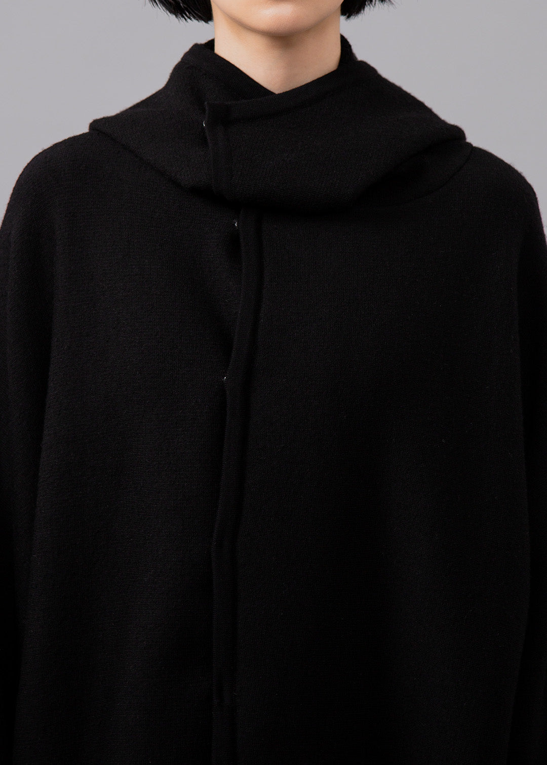 Sculpted Cape Cardigan Wool Lycra