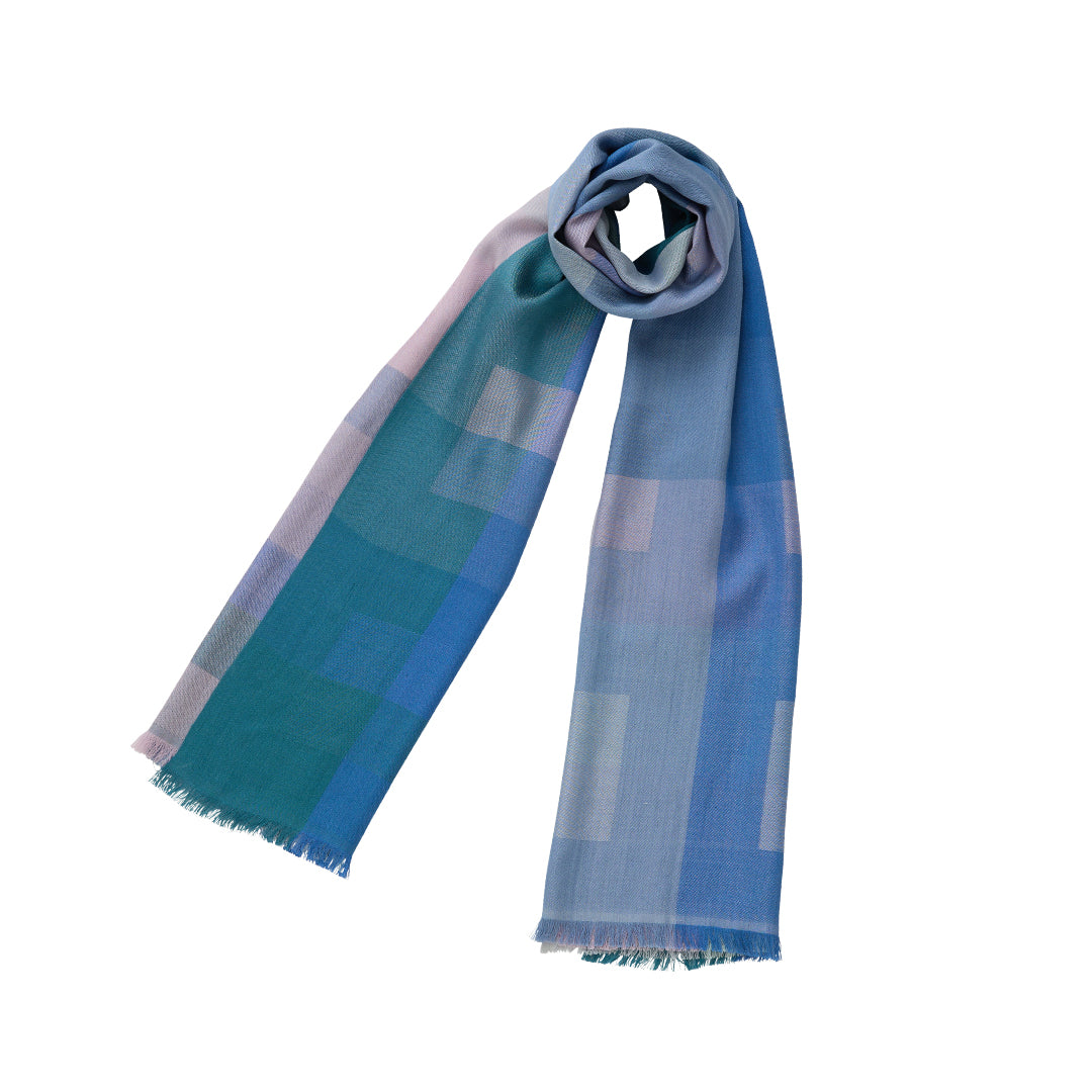 Block Check Silk Stole