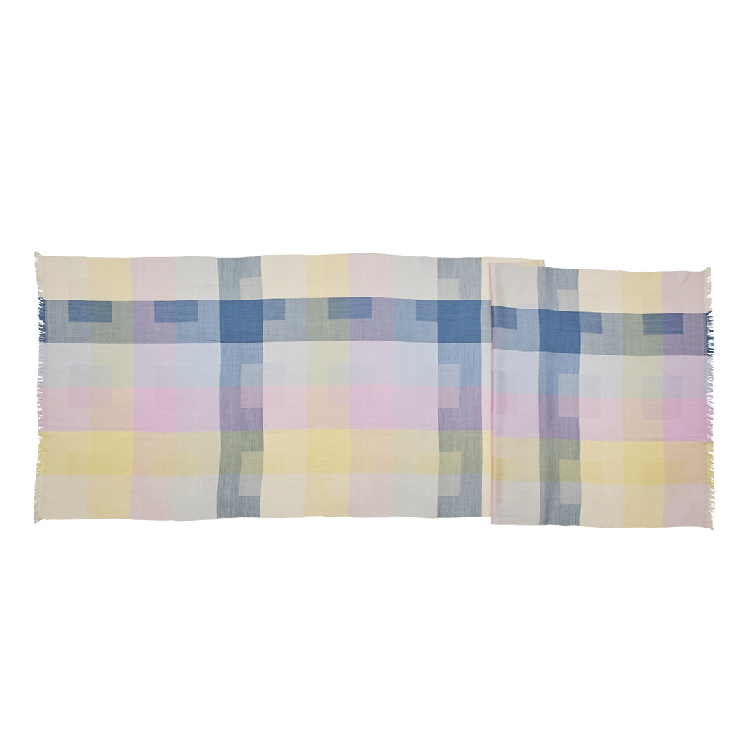 Block Check Silk Stole