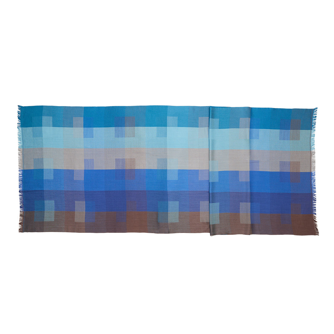 Block Check Silk Stole