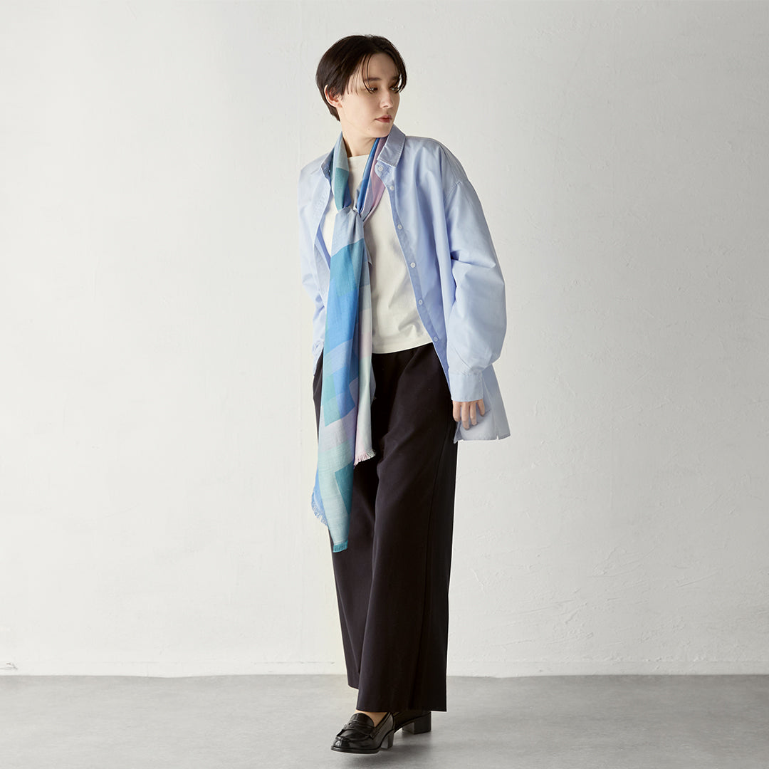 Block Check Silk Stole