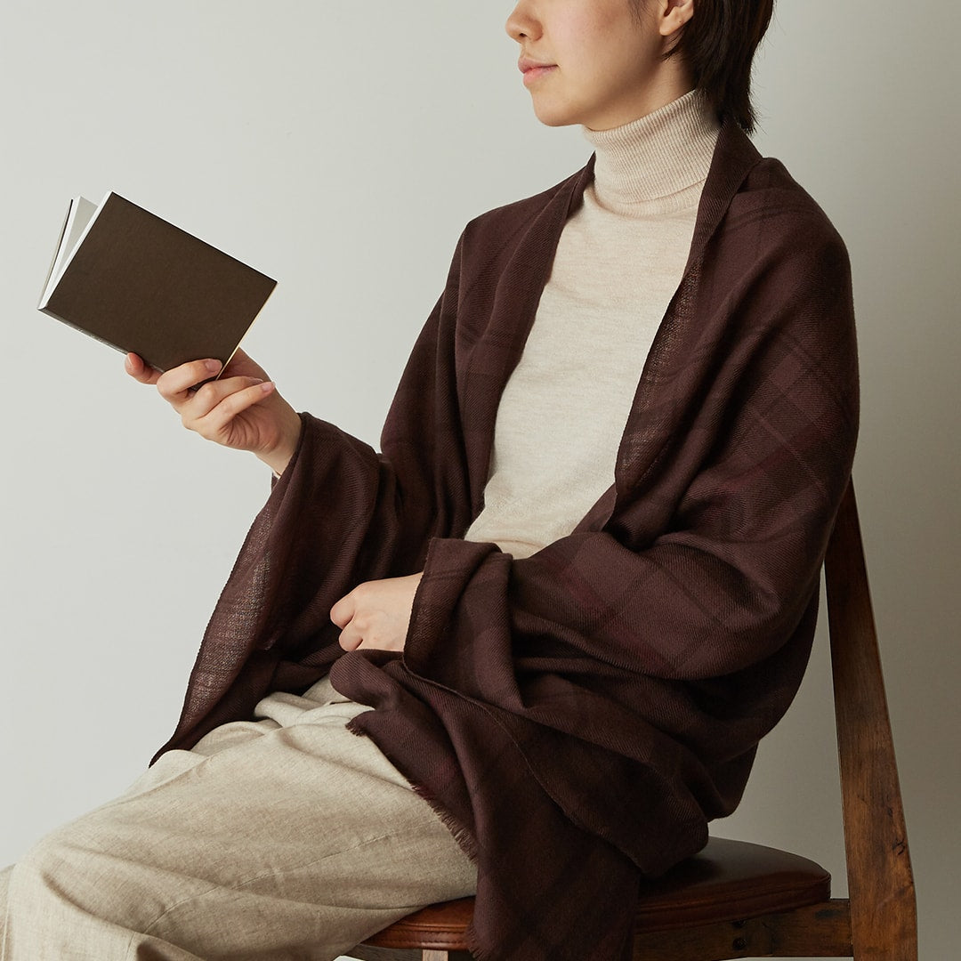 Wool Check Stole