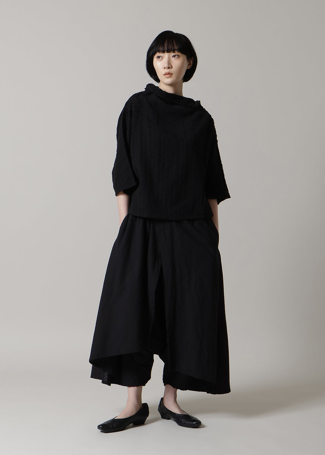 Sculpted Dolman Tops Dobby Gauze
