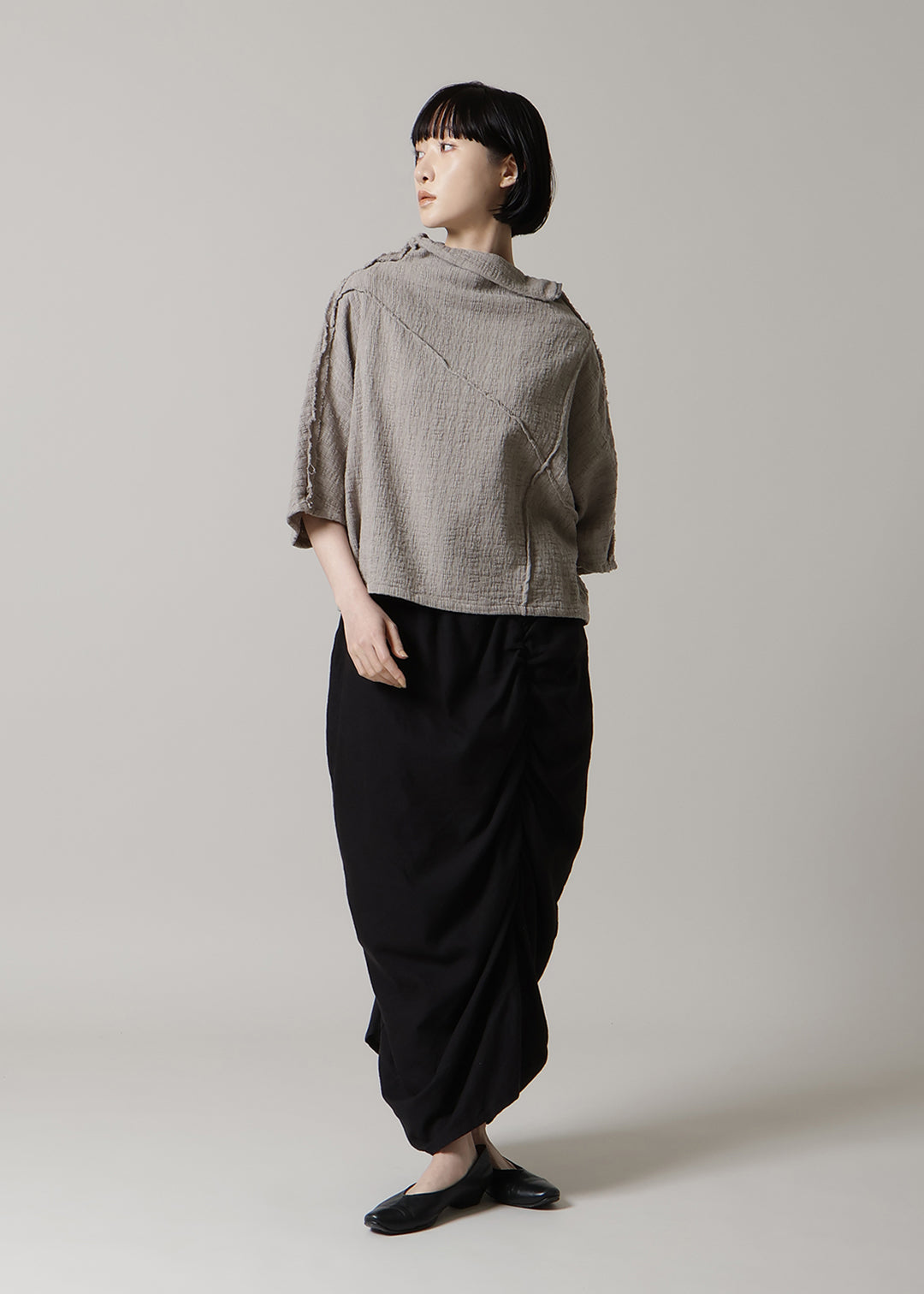Sculpted Dolman Tops Dobby Gauze