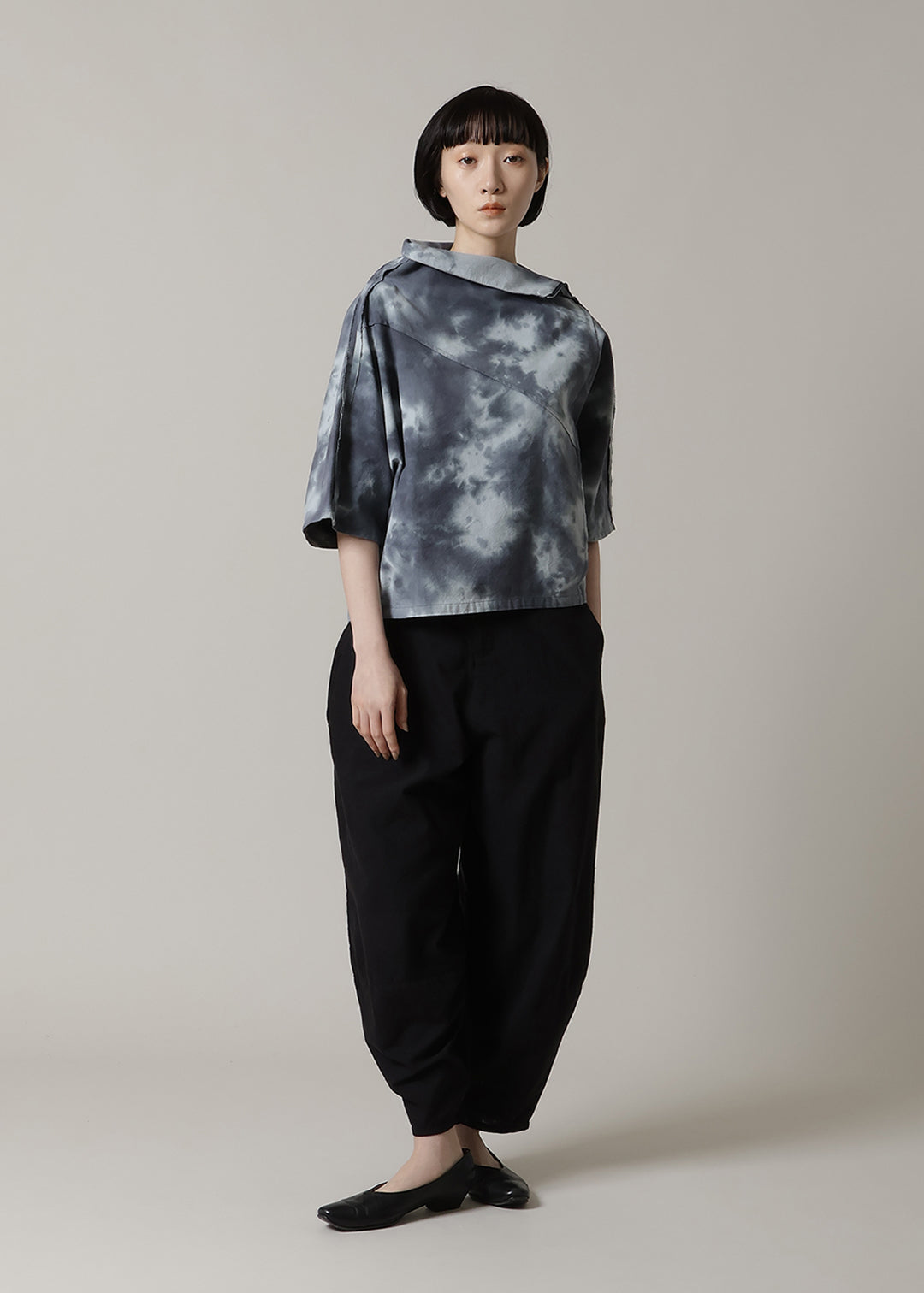 Sculpted Dolman Tops Cloud Dye