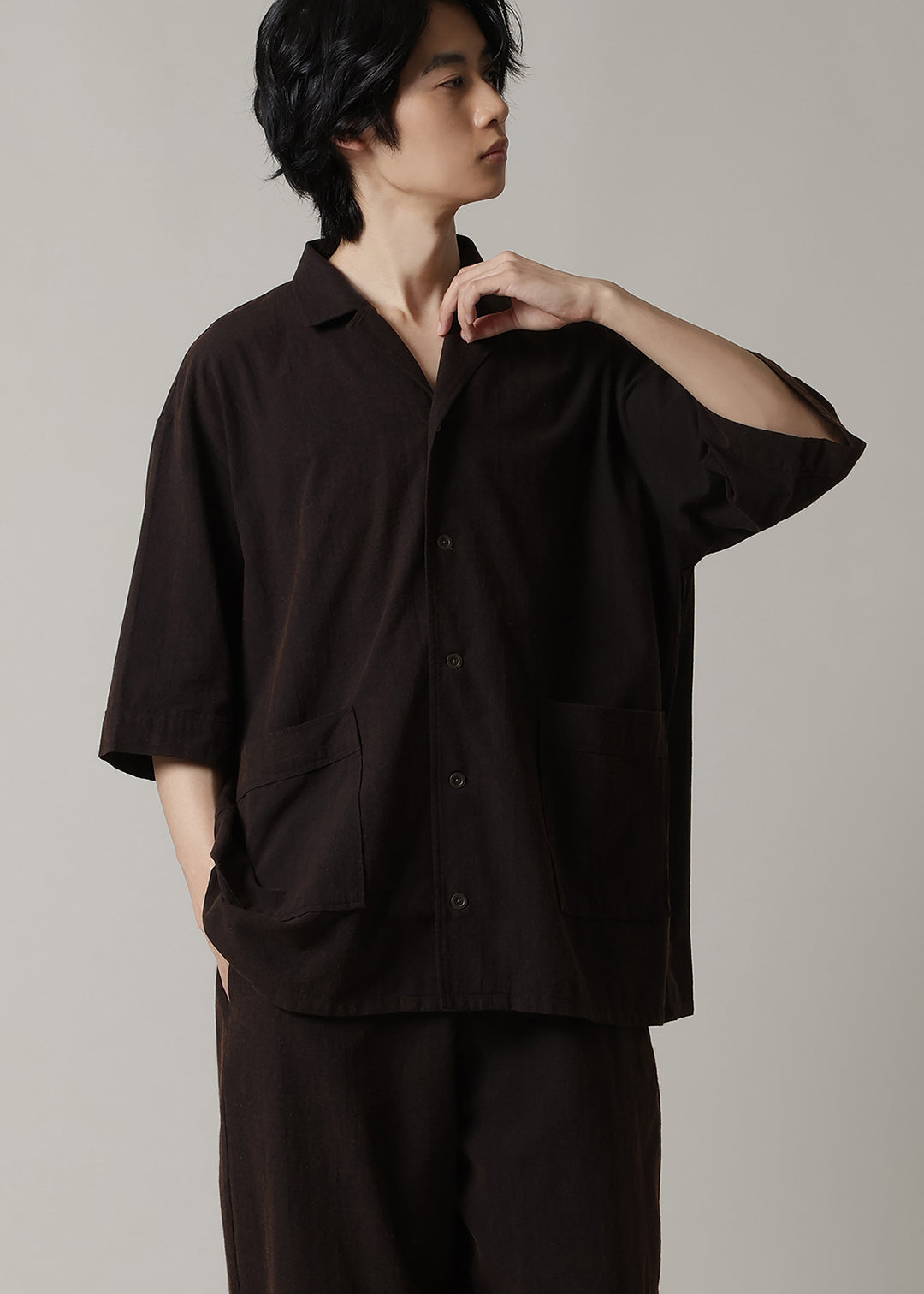 Kaname Open Collar SH Washed 56s