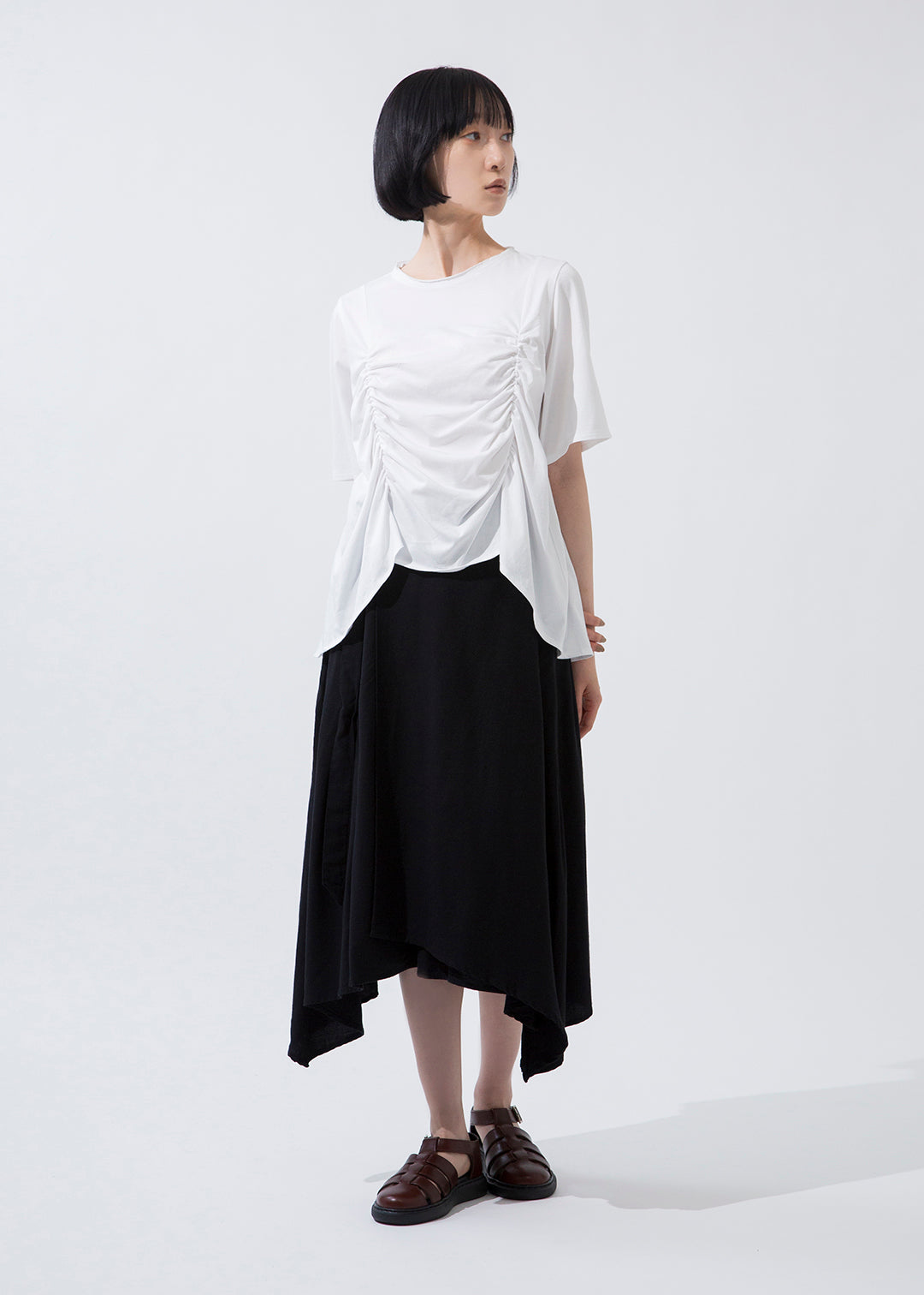 Rhythm Shirring Tops Cotton Jersey