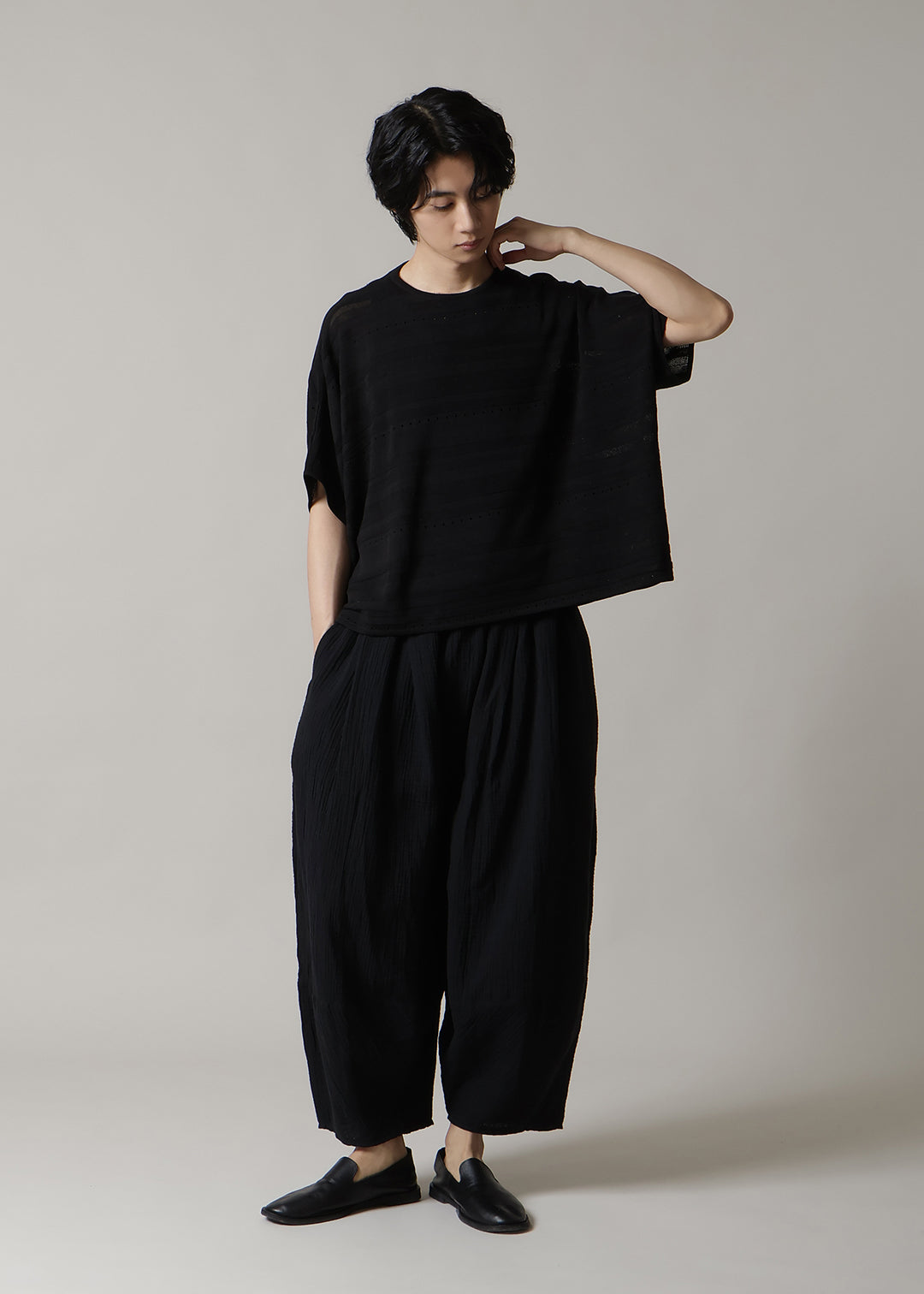 14gg Cotton Random Knit Pullover