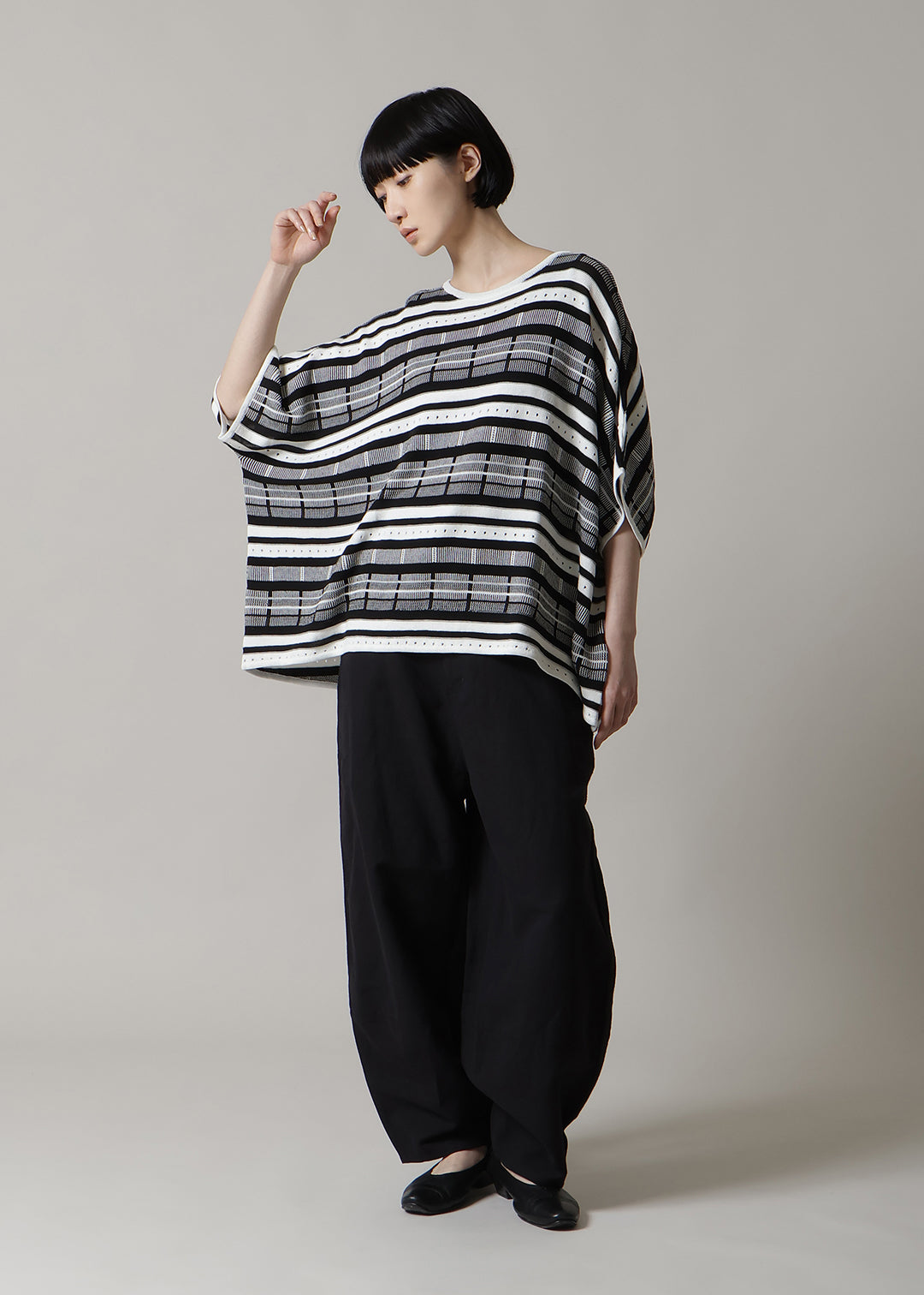 14gg Cotton Random Knit Pullover