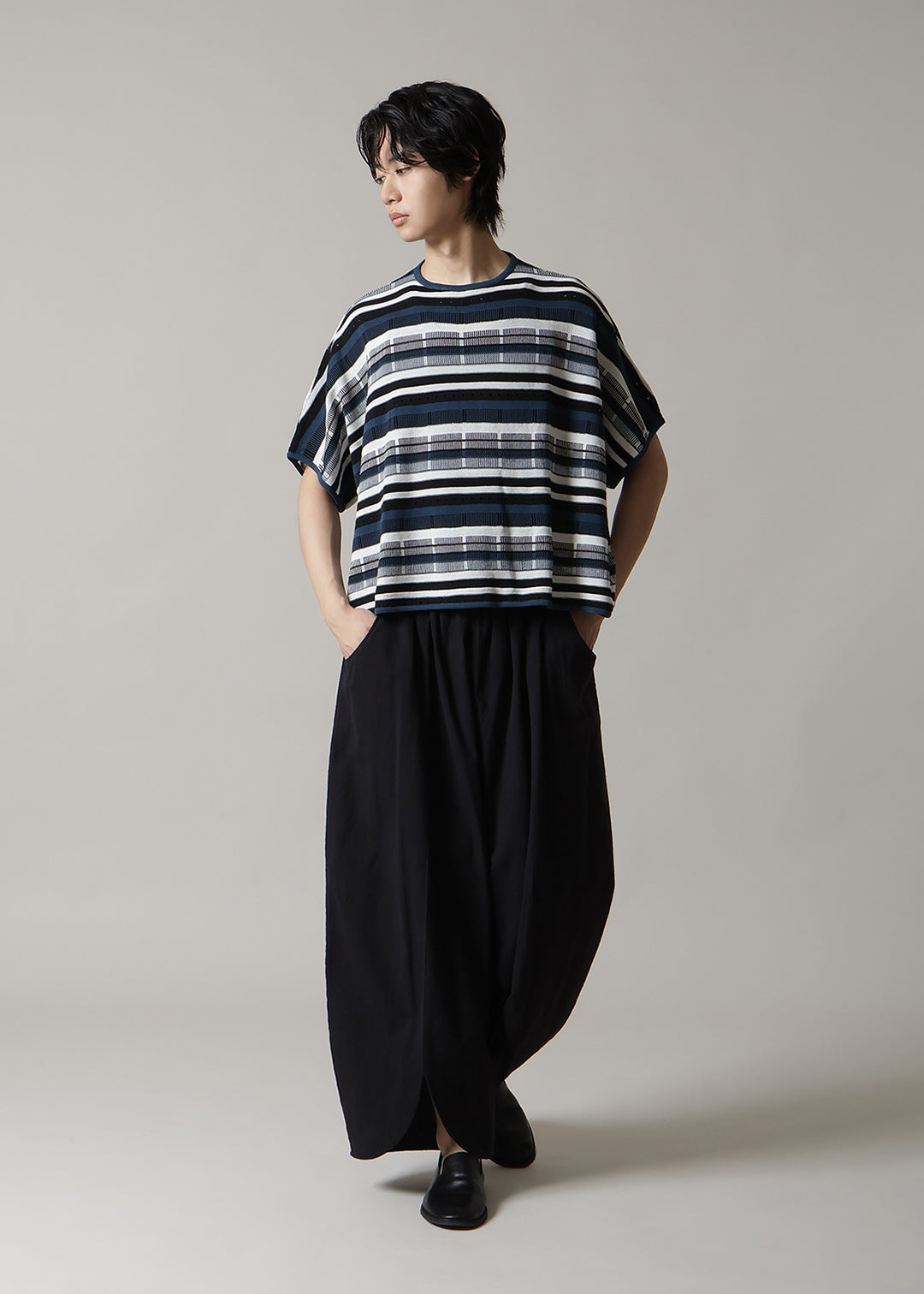 14gg Cotton Random Knit Pullover