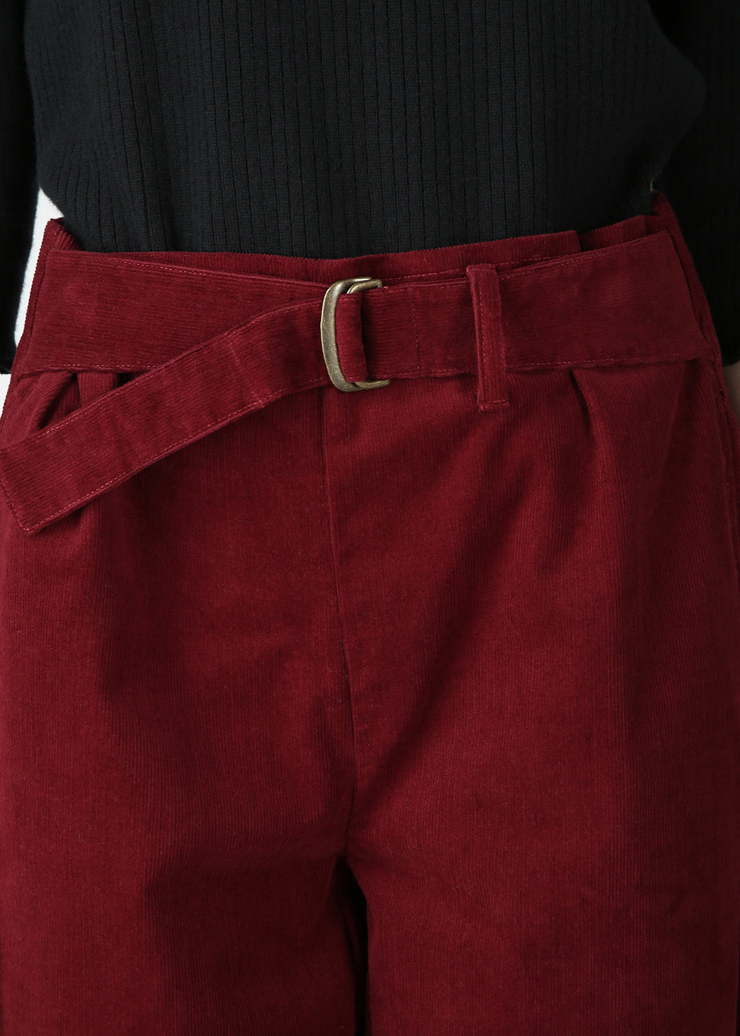 Obi Cropped Pants Corduroy
