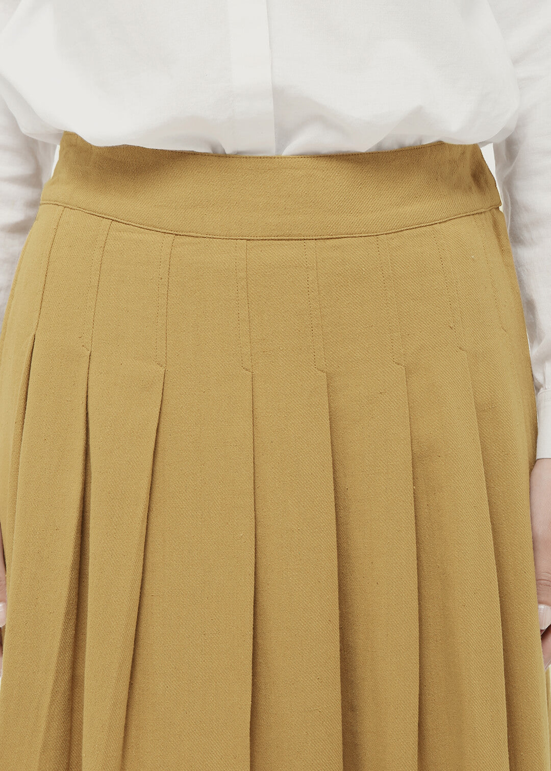 56dt twill Khadi Pleats Skirt