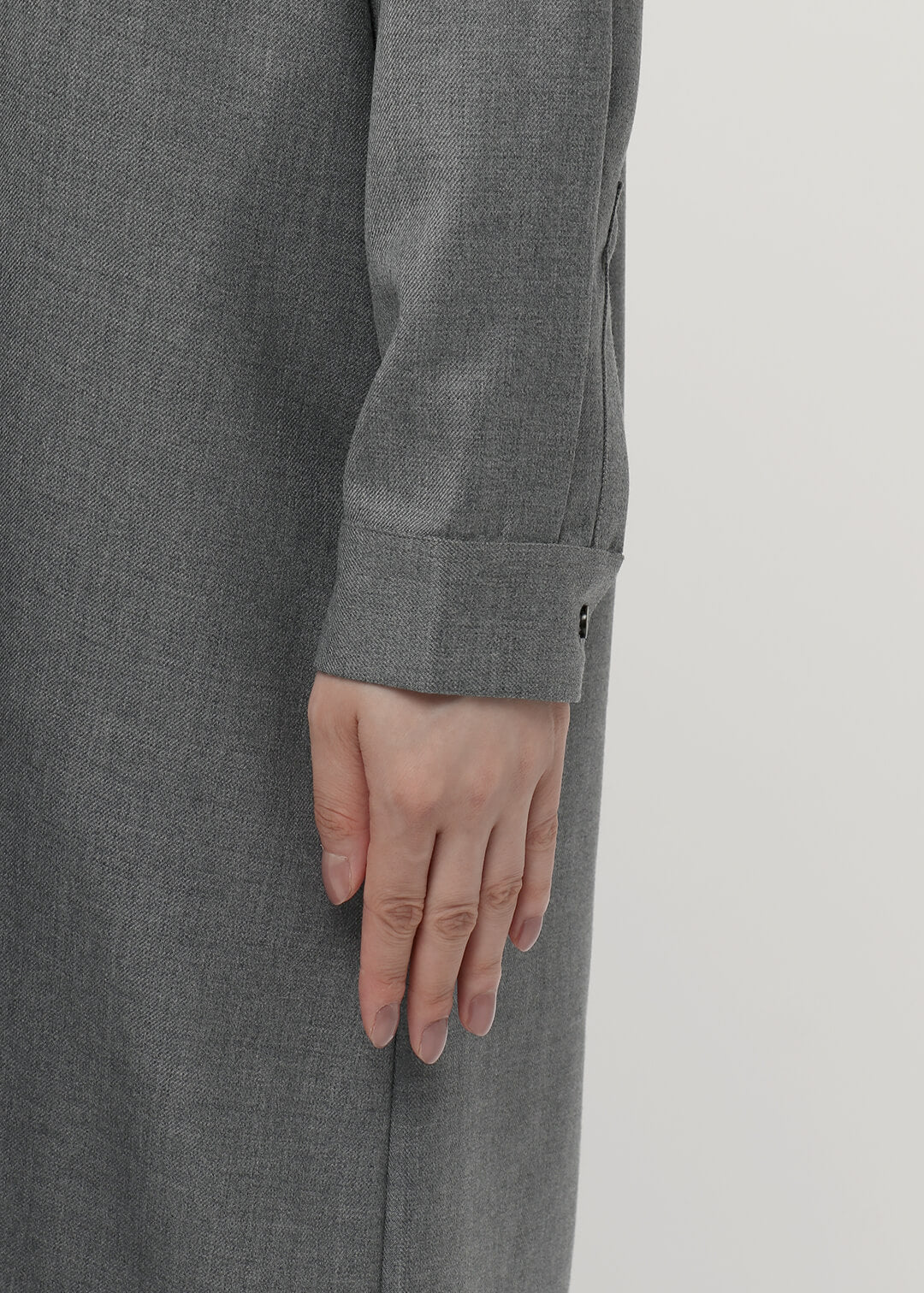 Compact Wool twill Stand Collar OP