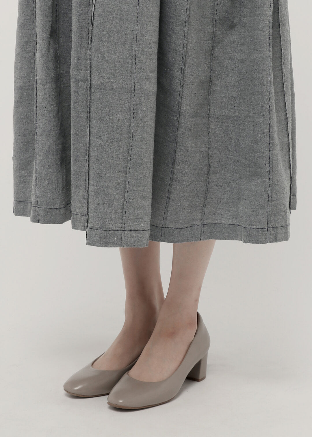150dt Khadi Stand Collar Pleats OP