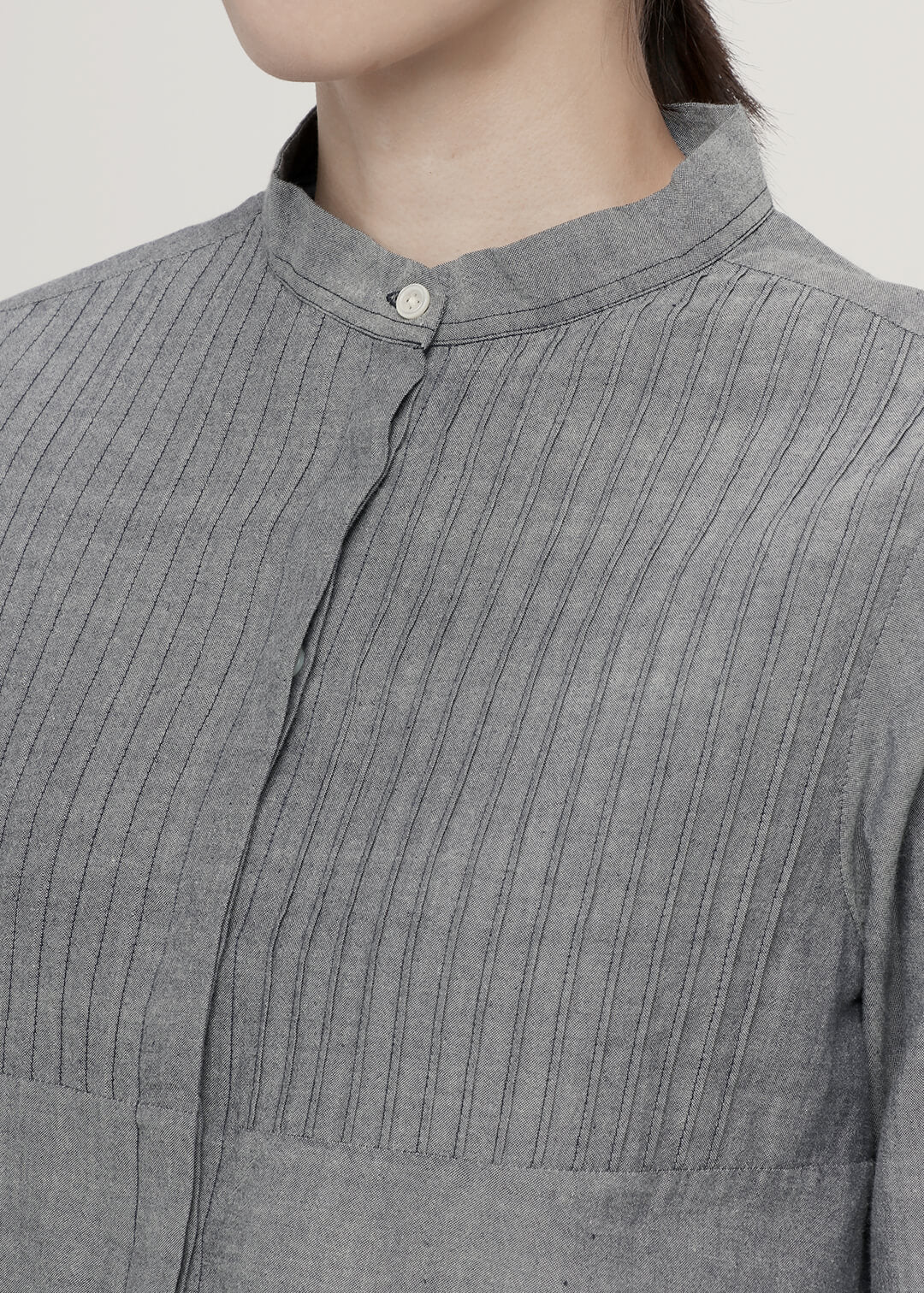 150dt Khadi Pintuck Yoke Shirt