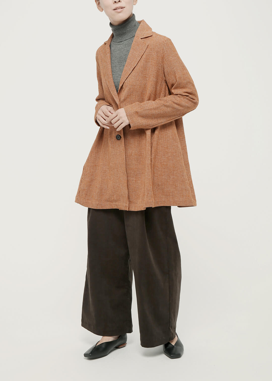 Oxford Khadi Flare Coat