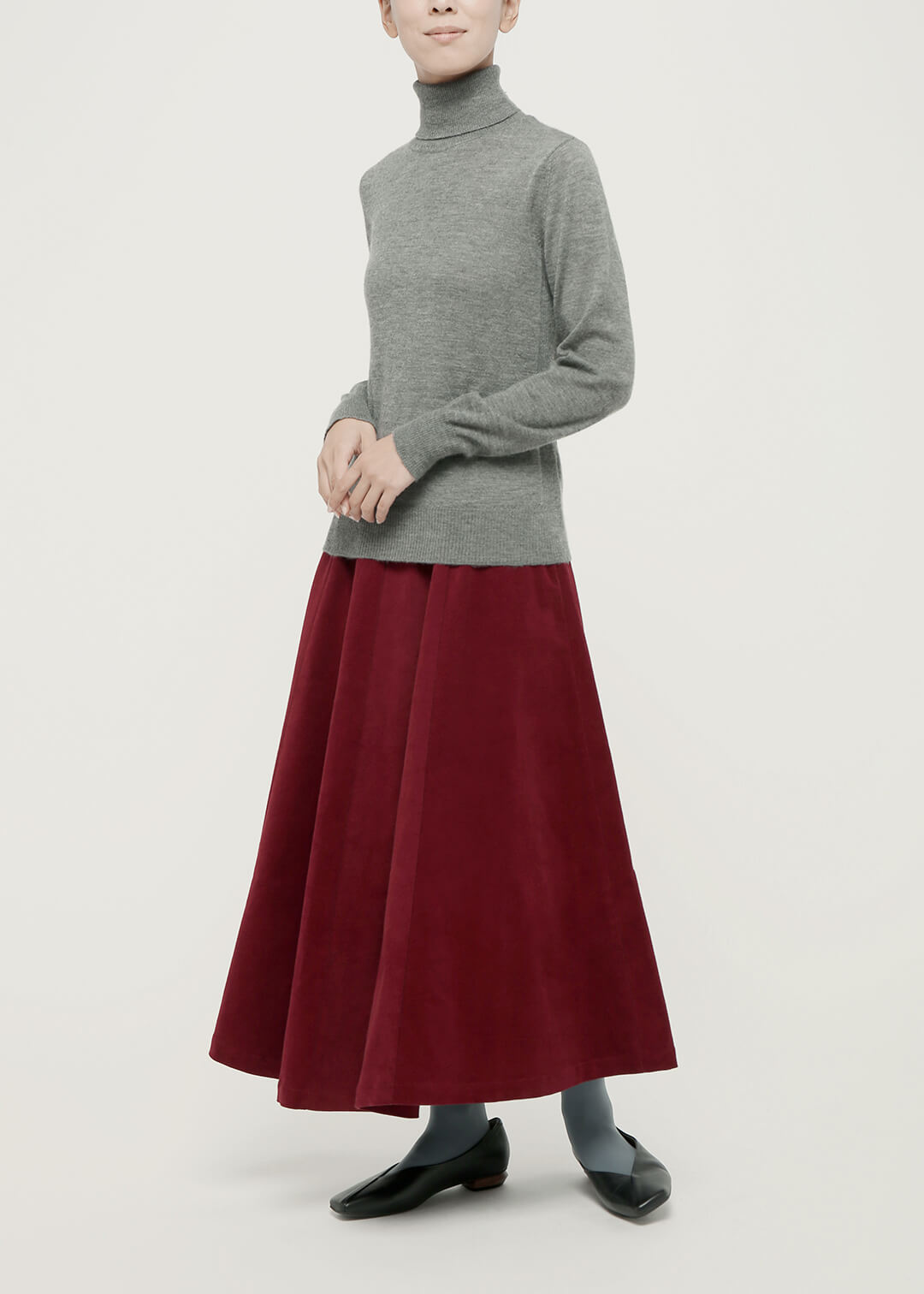 Corduroy Semi Circular Skirt