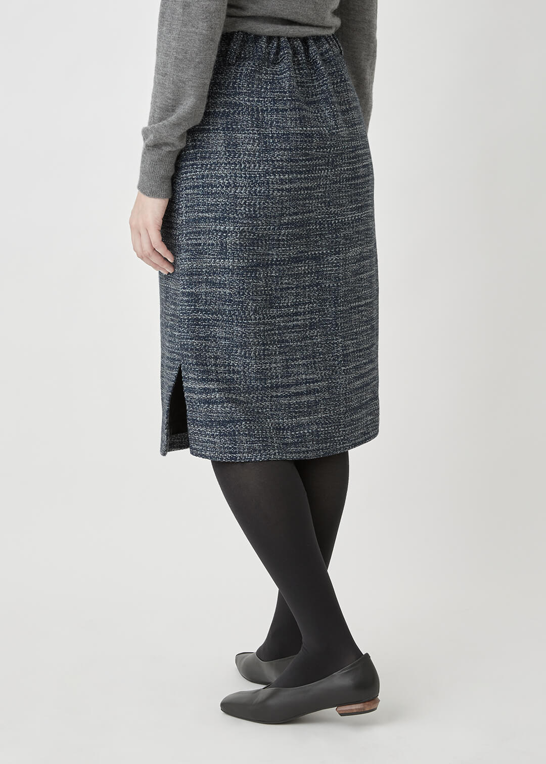 8 pedal Wool Side Slit Skirt