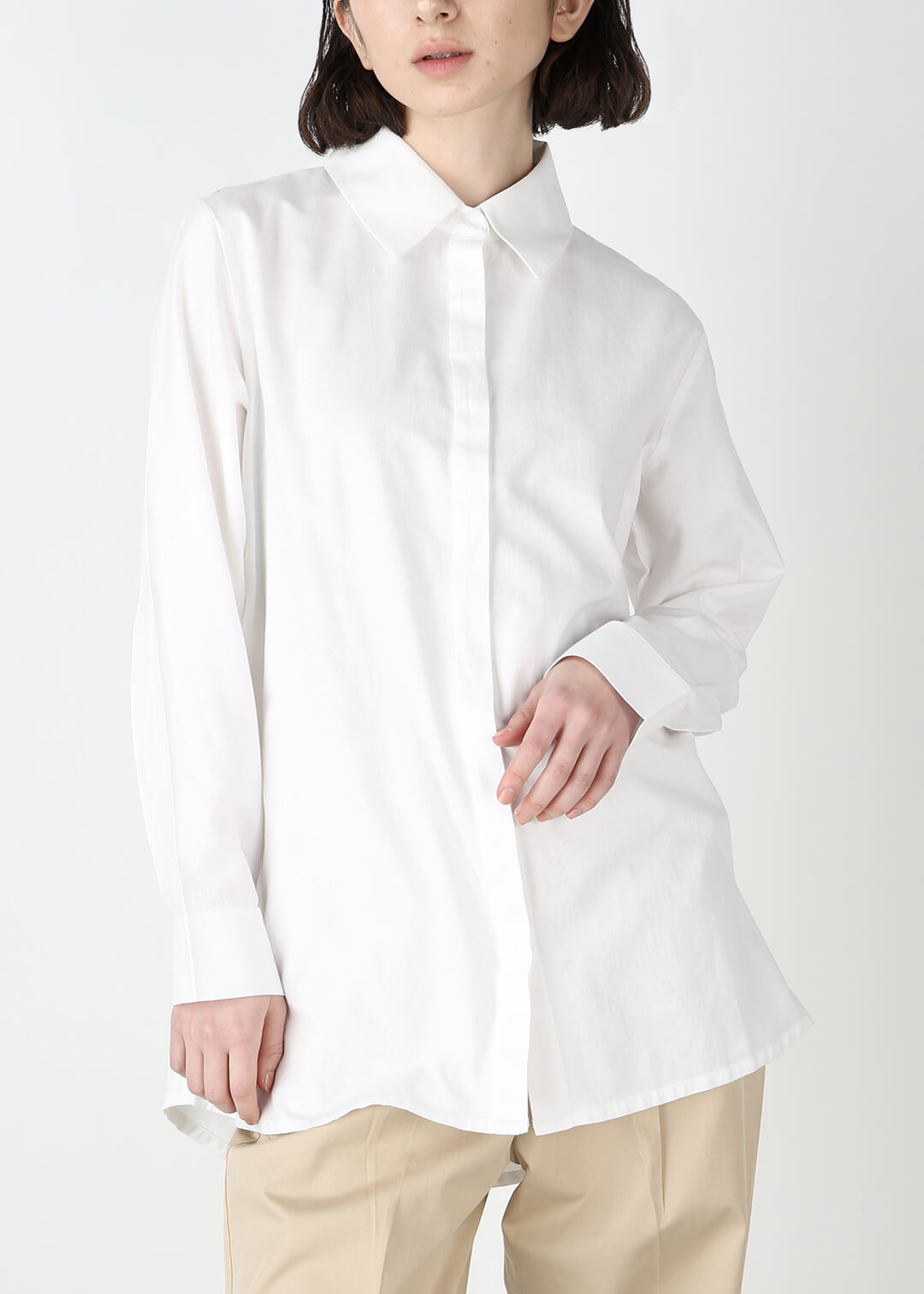 Kaname Big Collar Shirt 150tw Khadi