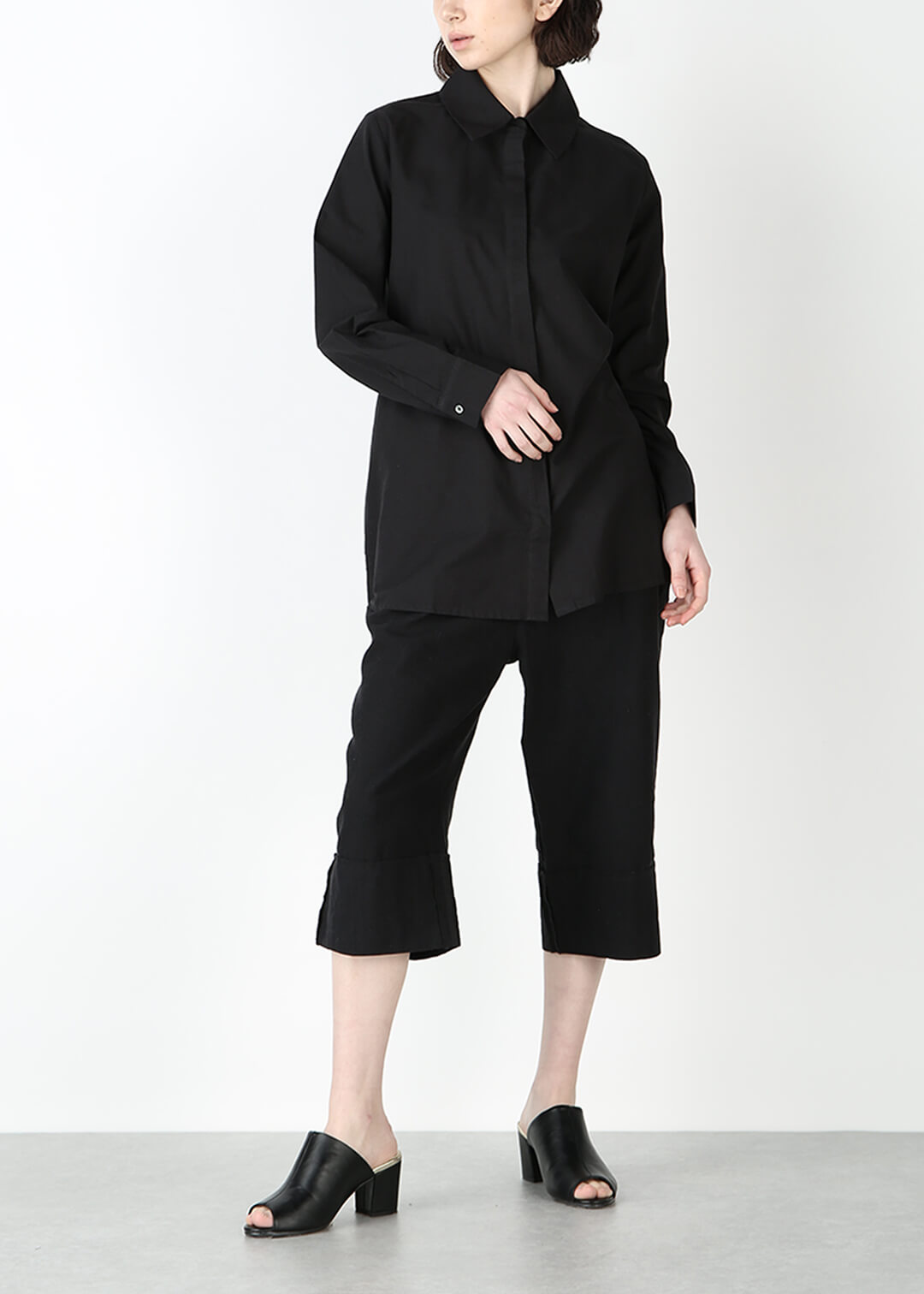 Kaname Big Collar Shirt 150tw Khadi