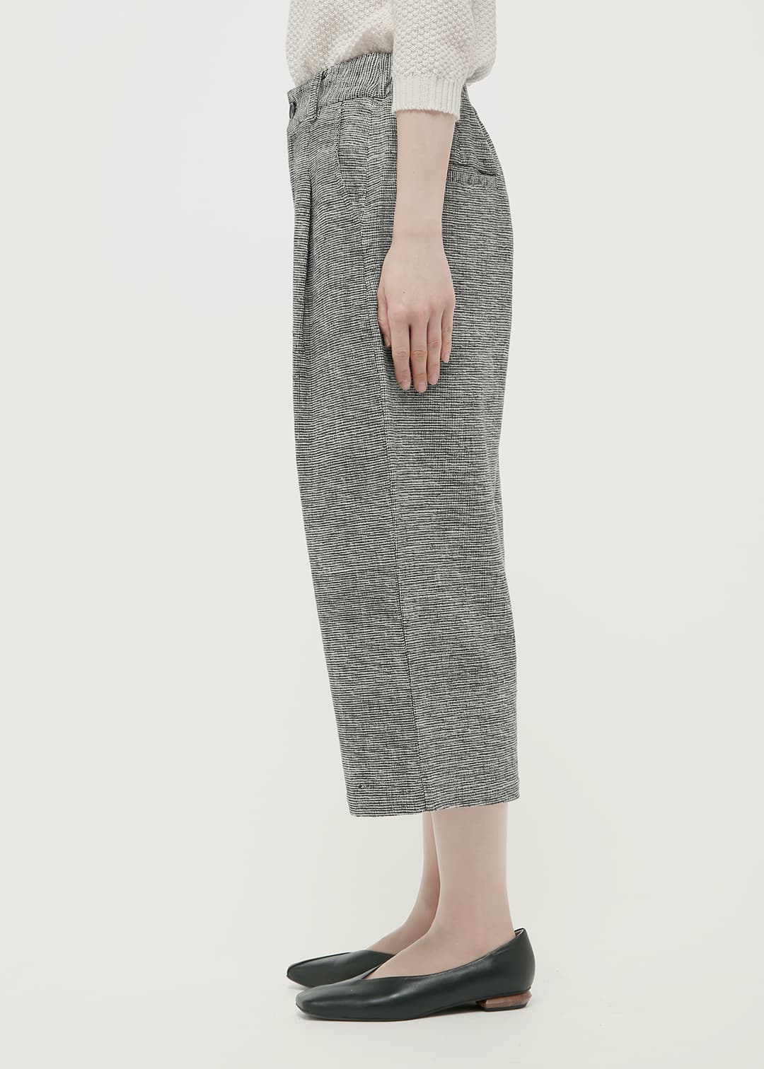 Oxford Khadi Wide Cropped Pants