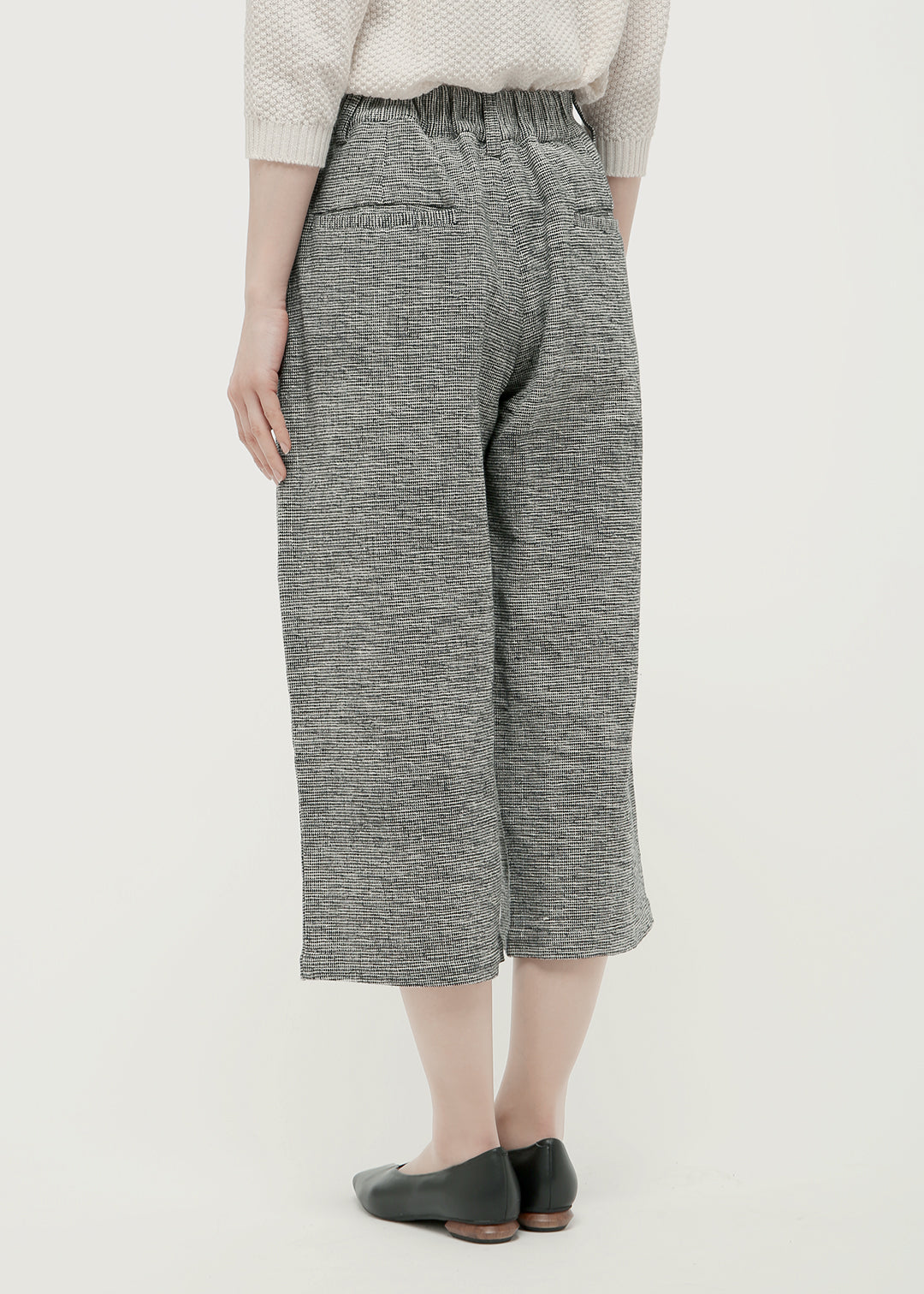 Oxford Khadi Wide Cropped Pants