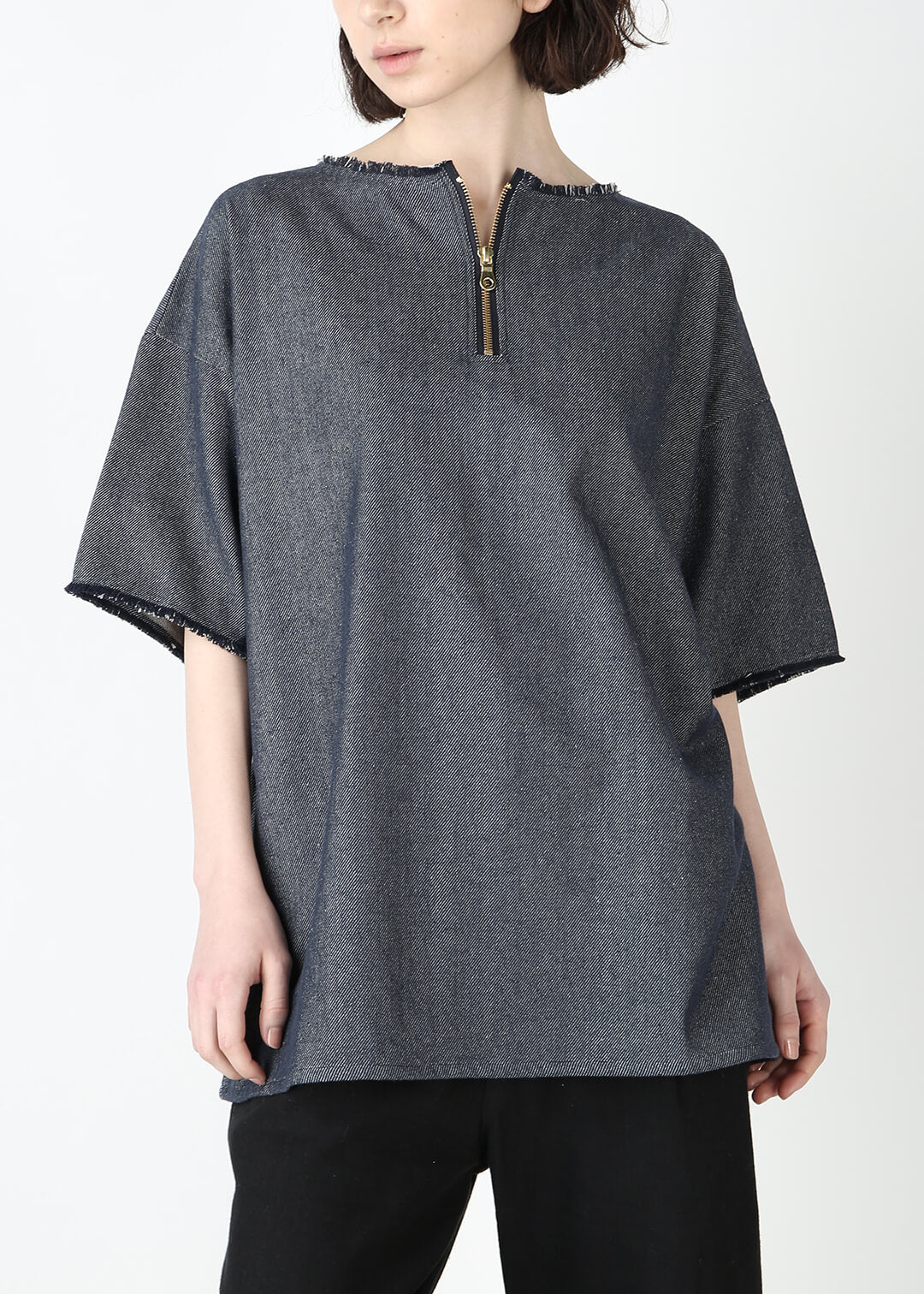 Rinne Zip-up Tops Recycled Denim