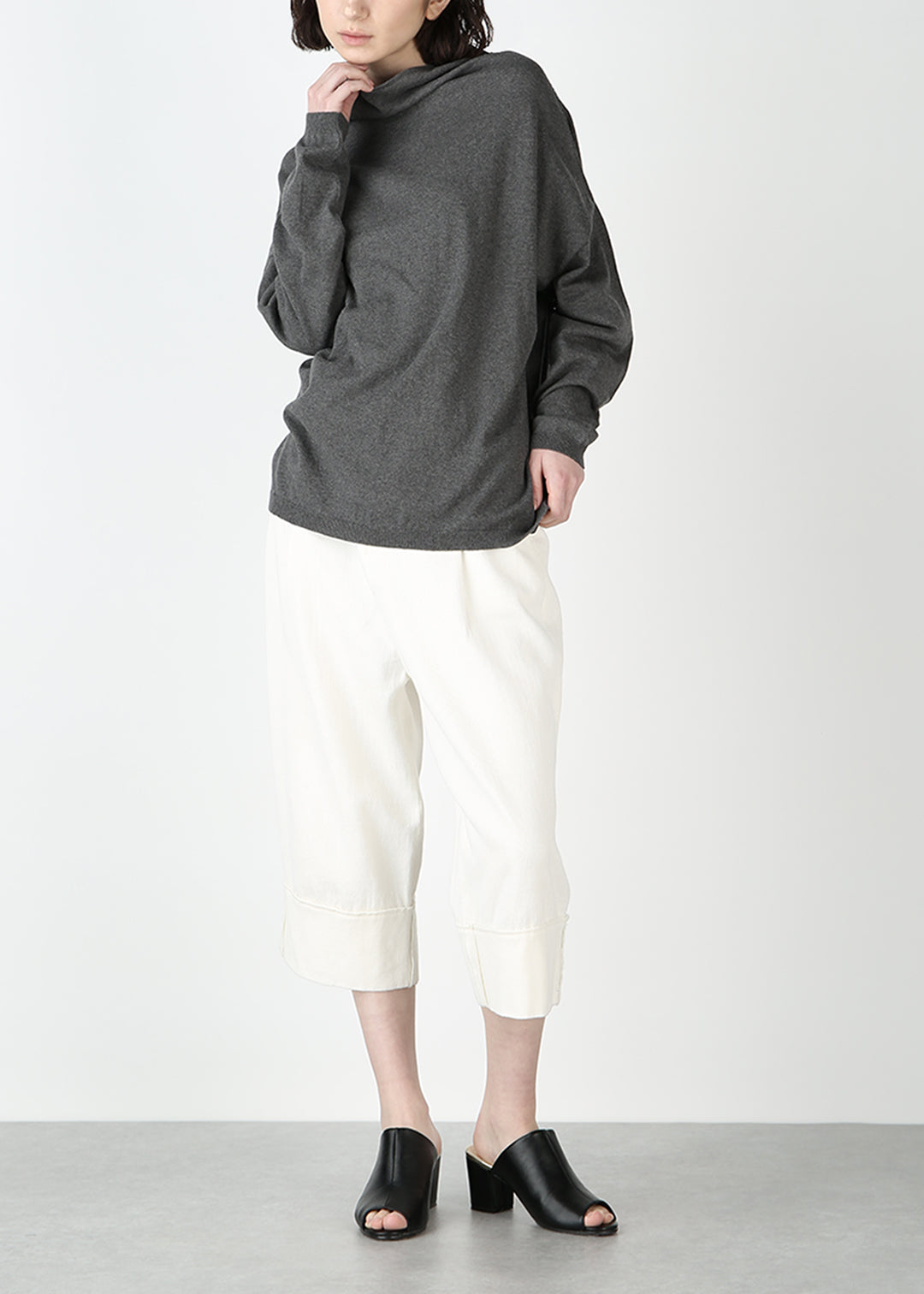 Sarari High Neck Knit 14gg Cotton
