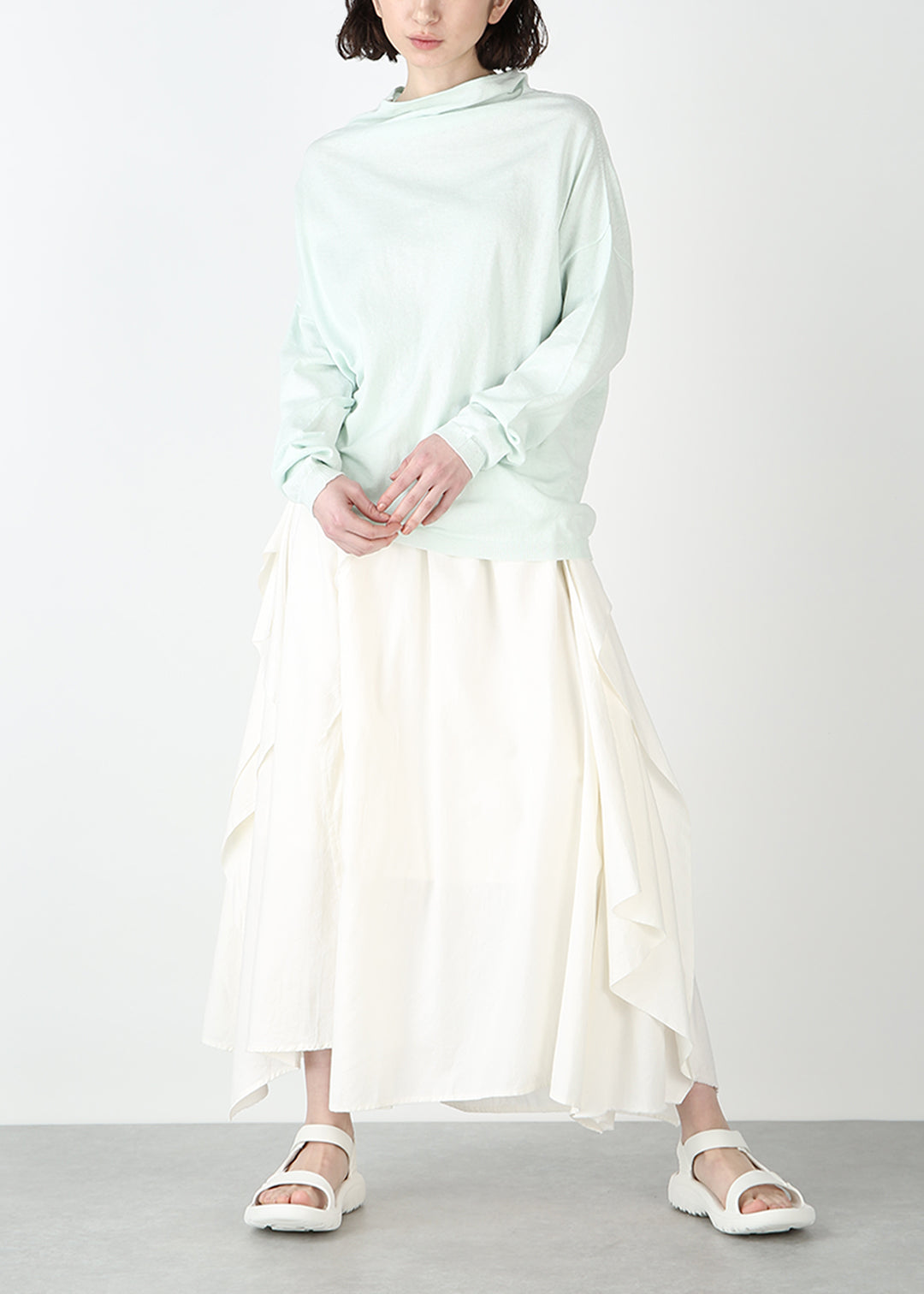 Sarari High Neck Knit 14gg Cotton