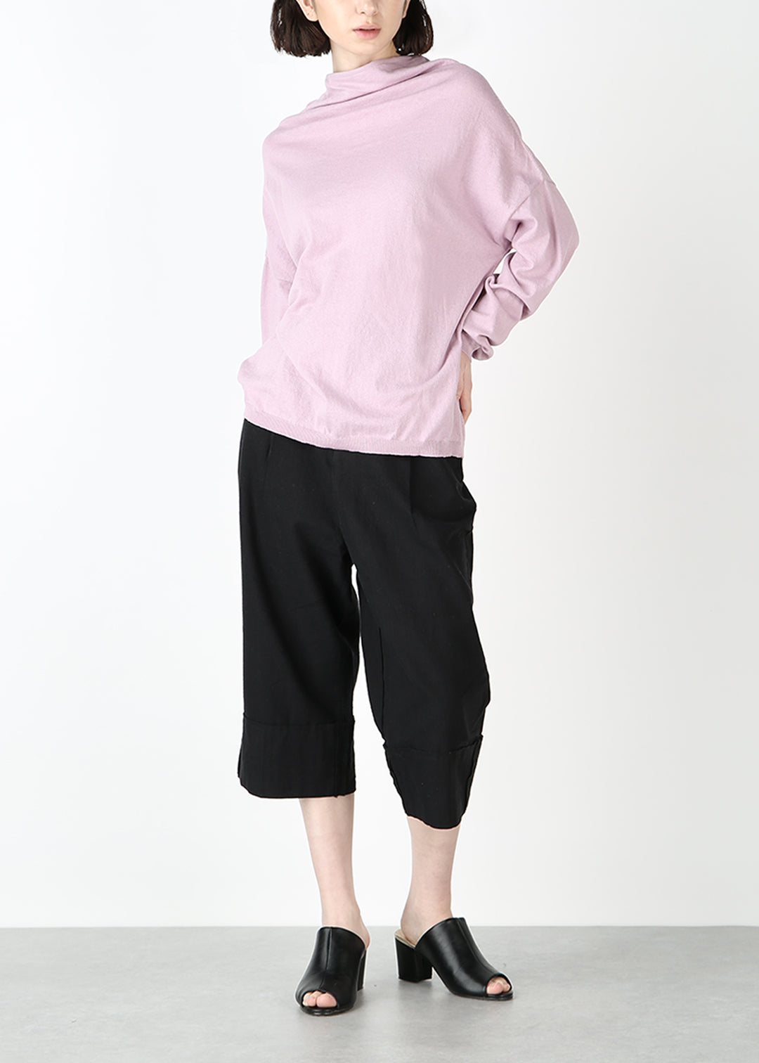 Sarari High Neck Knit 14gg Cotton