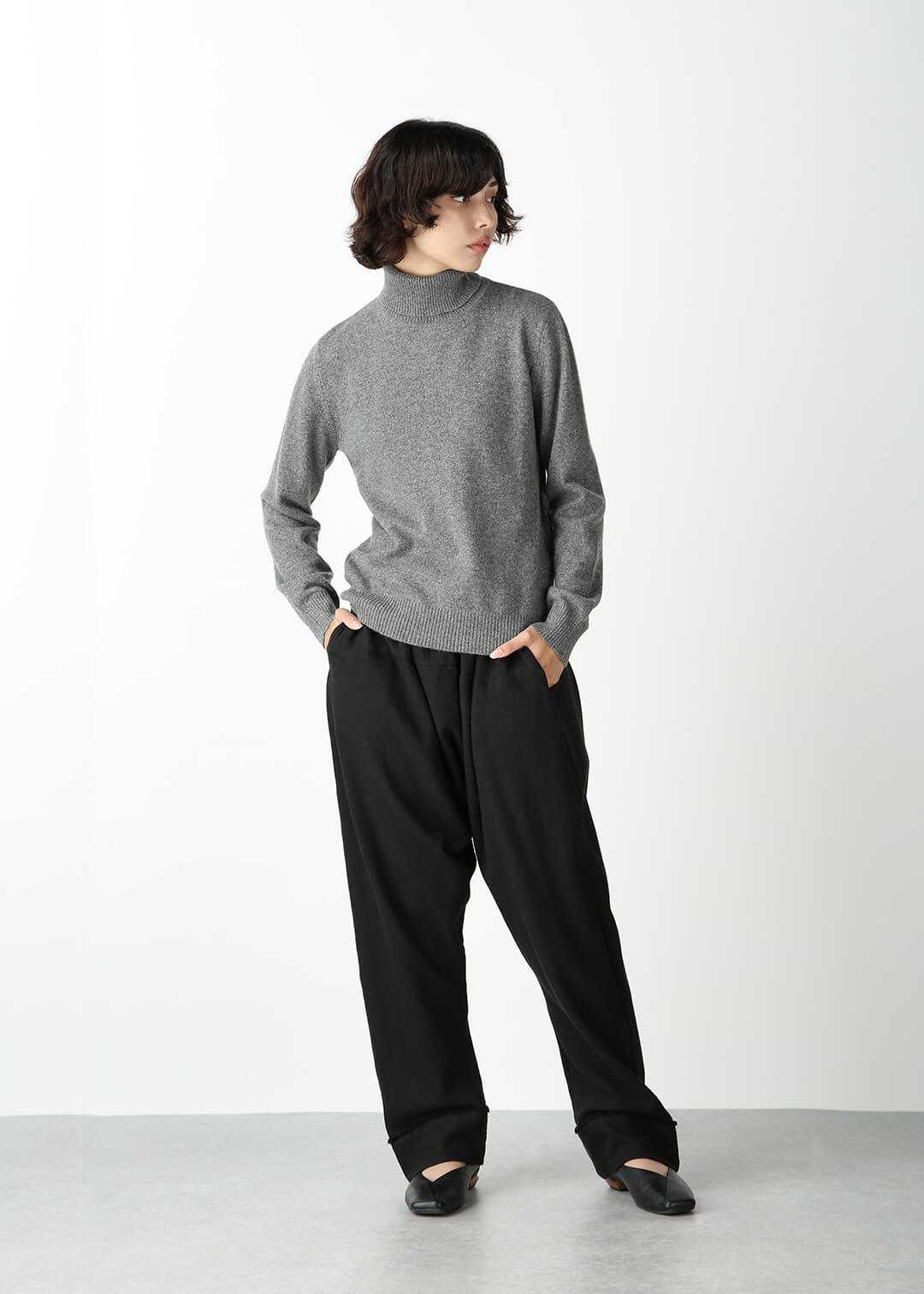 Yuragi Relax Pants 56dt twill Khadi